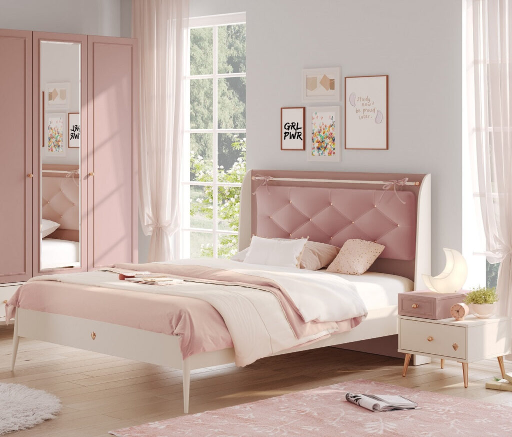 Cilek Elegance Bett mit Hängekopfteil 140 × 200 cm