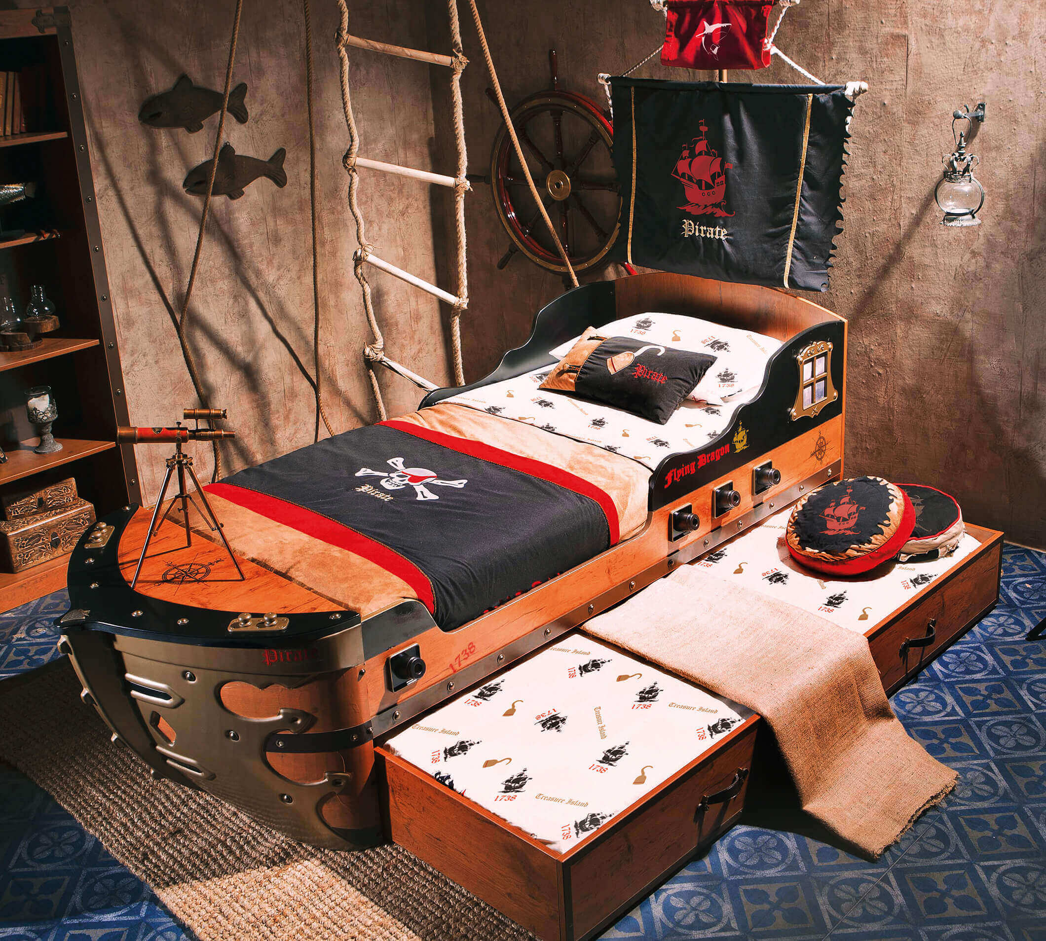 Cilek Pirate Ausziehbett (90 × 180 cm)