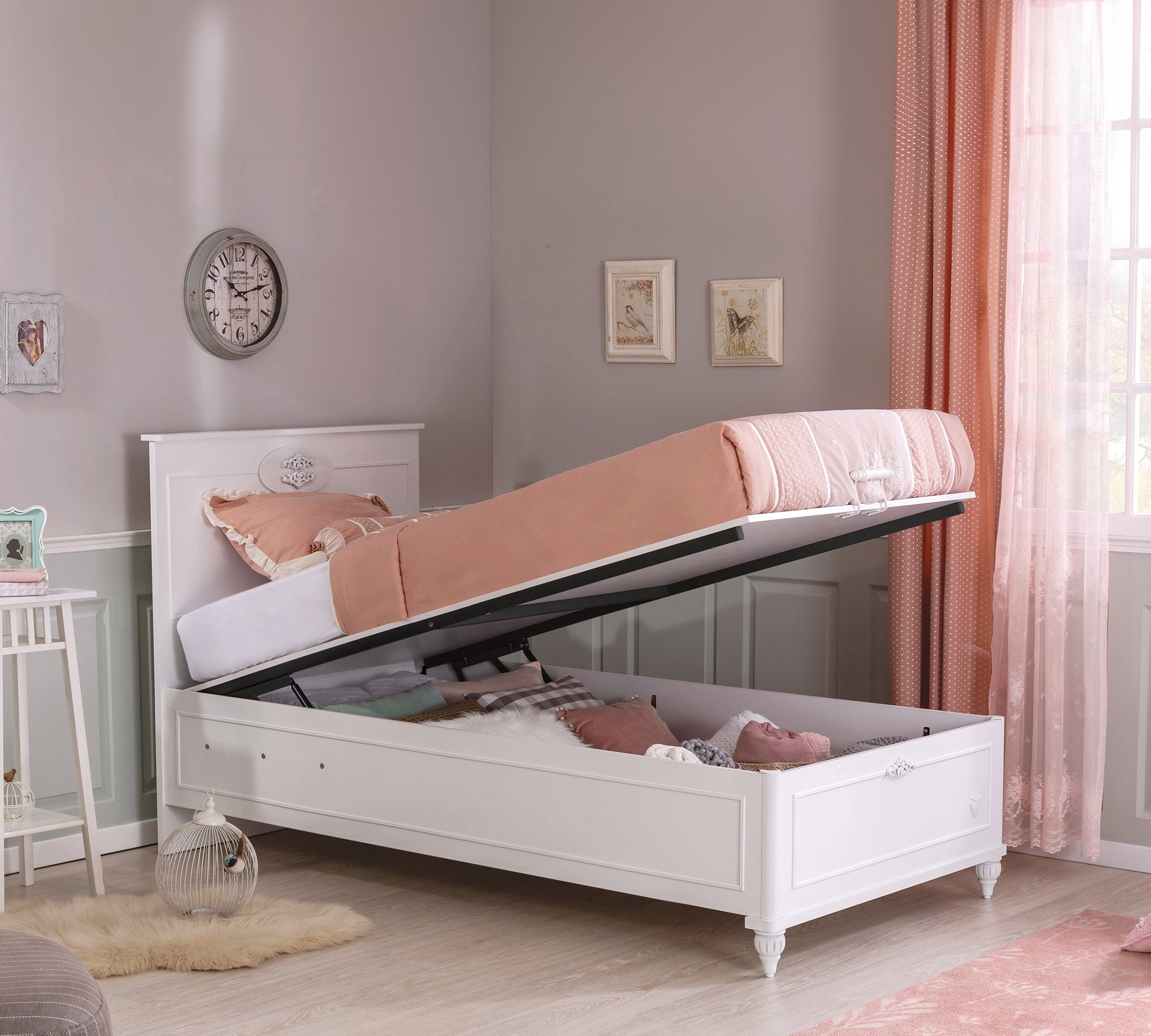 Cilek Romantic Stauraumbett ohne Kopfteil 100 × 200 cm – Bild 7