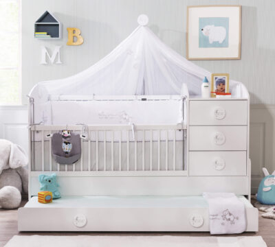 Cilek Baby Cotton umbaubares Babybett (mit Elternbett) (80 × 180 cm)