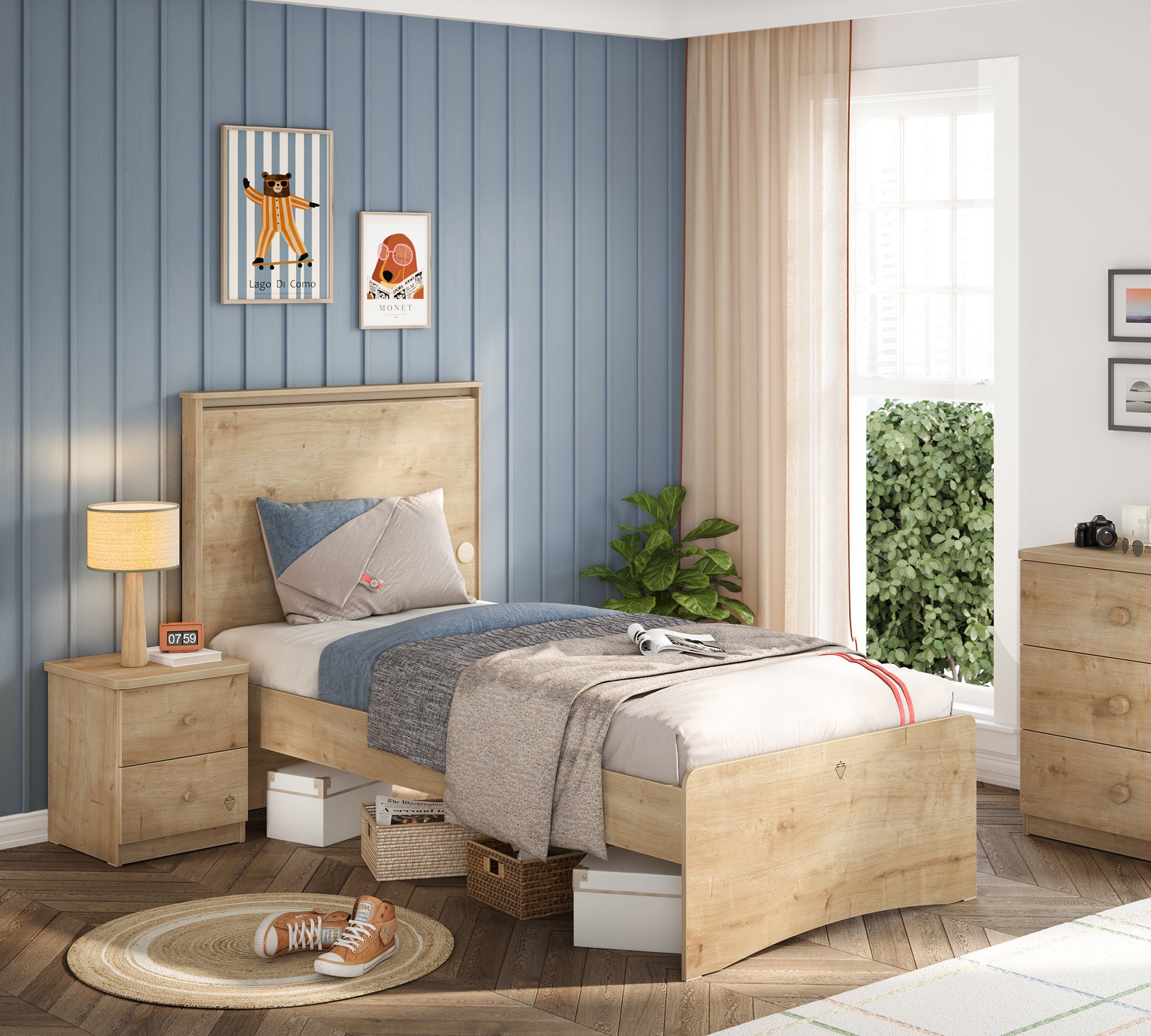 Cilek Mocha Bett mit flachem Kopfteil (100 × 200 cm) – Bild 5
