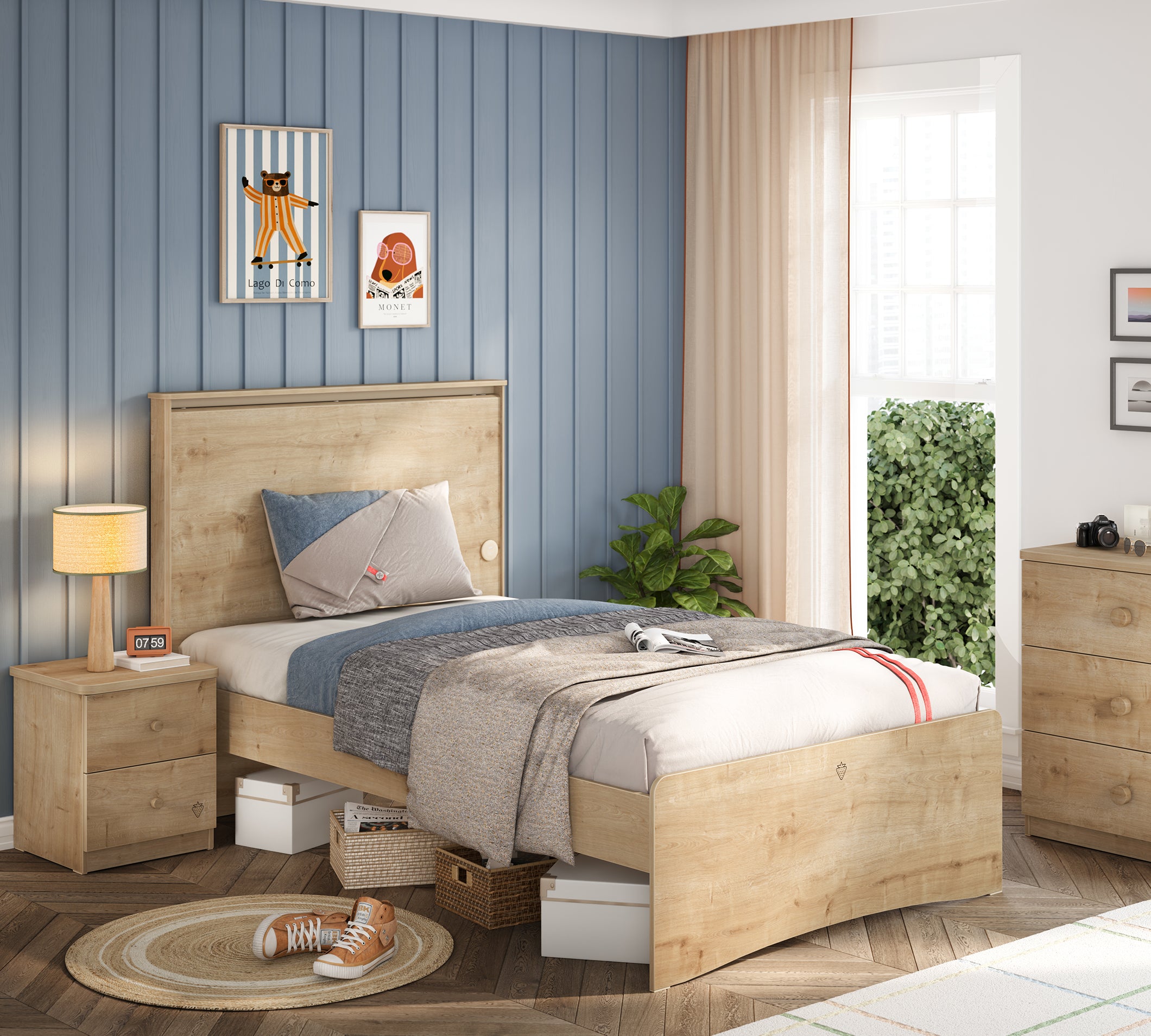 Cilek Mocha Bett mit flachem Kopfteil (100 × 200 cm) – Bild 2