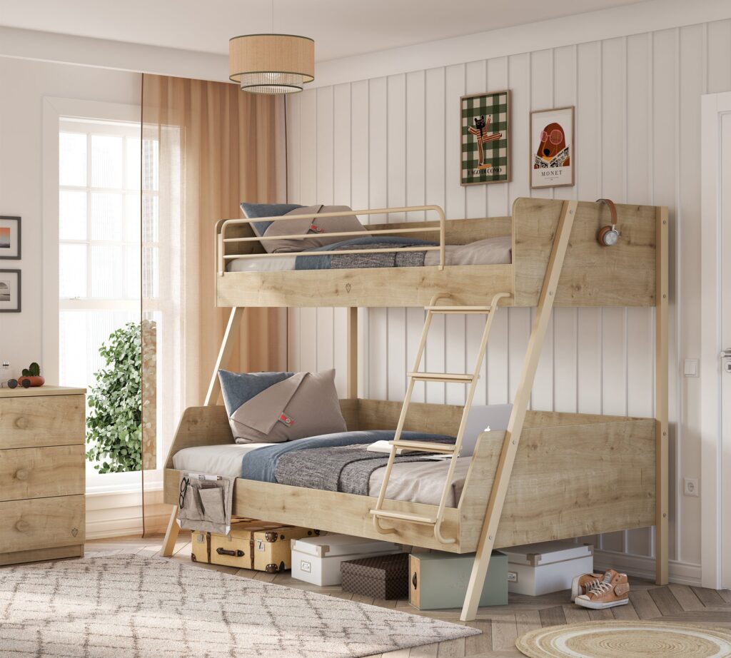 Cilek Mocha Großes Etagenbett Eiche (90 × 200–120 × 200 cm)