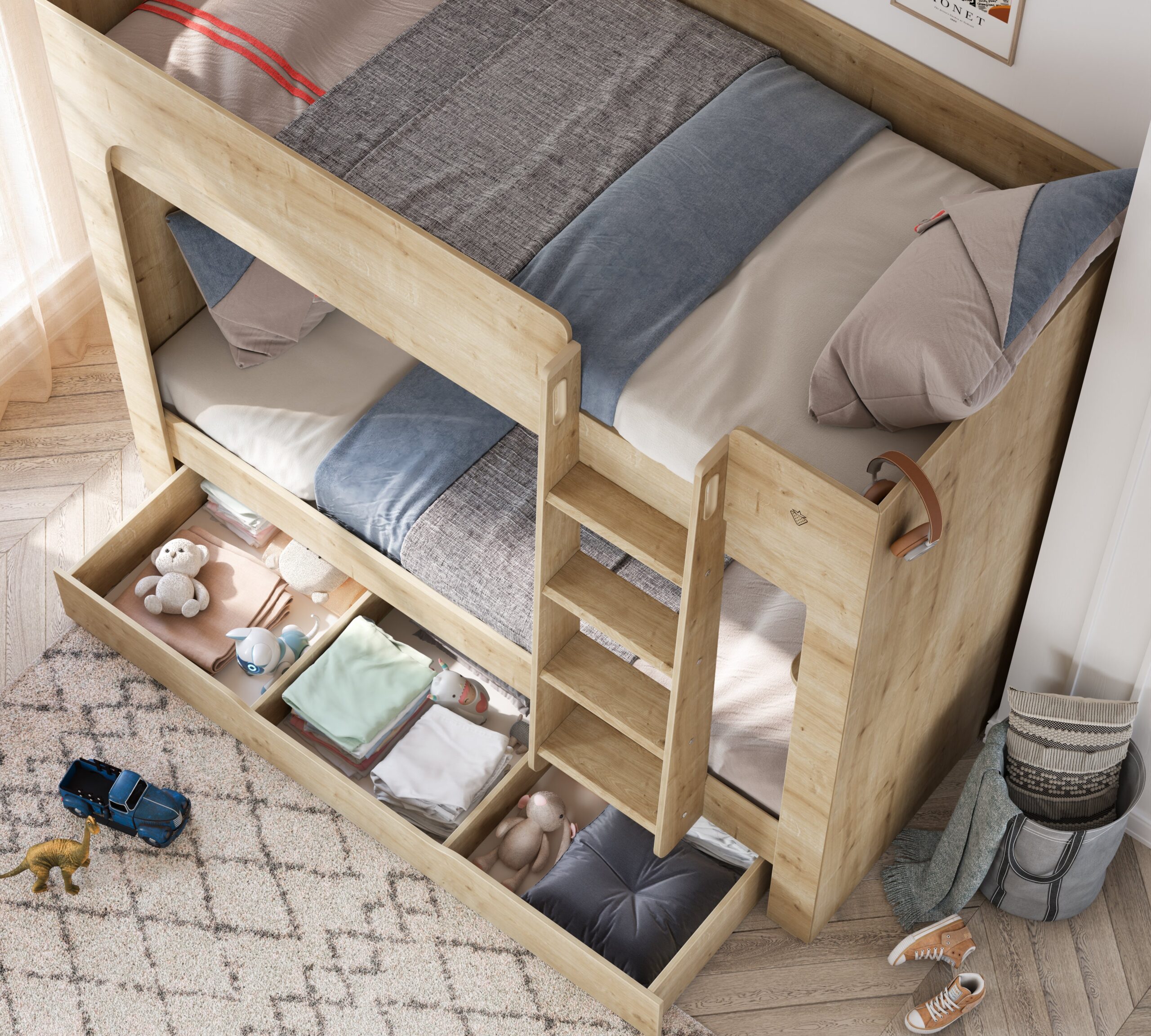 Cilek Mocha Etagenbett UNDER-Schublade WITH PARTITIONS – Bild 4