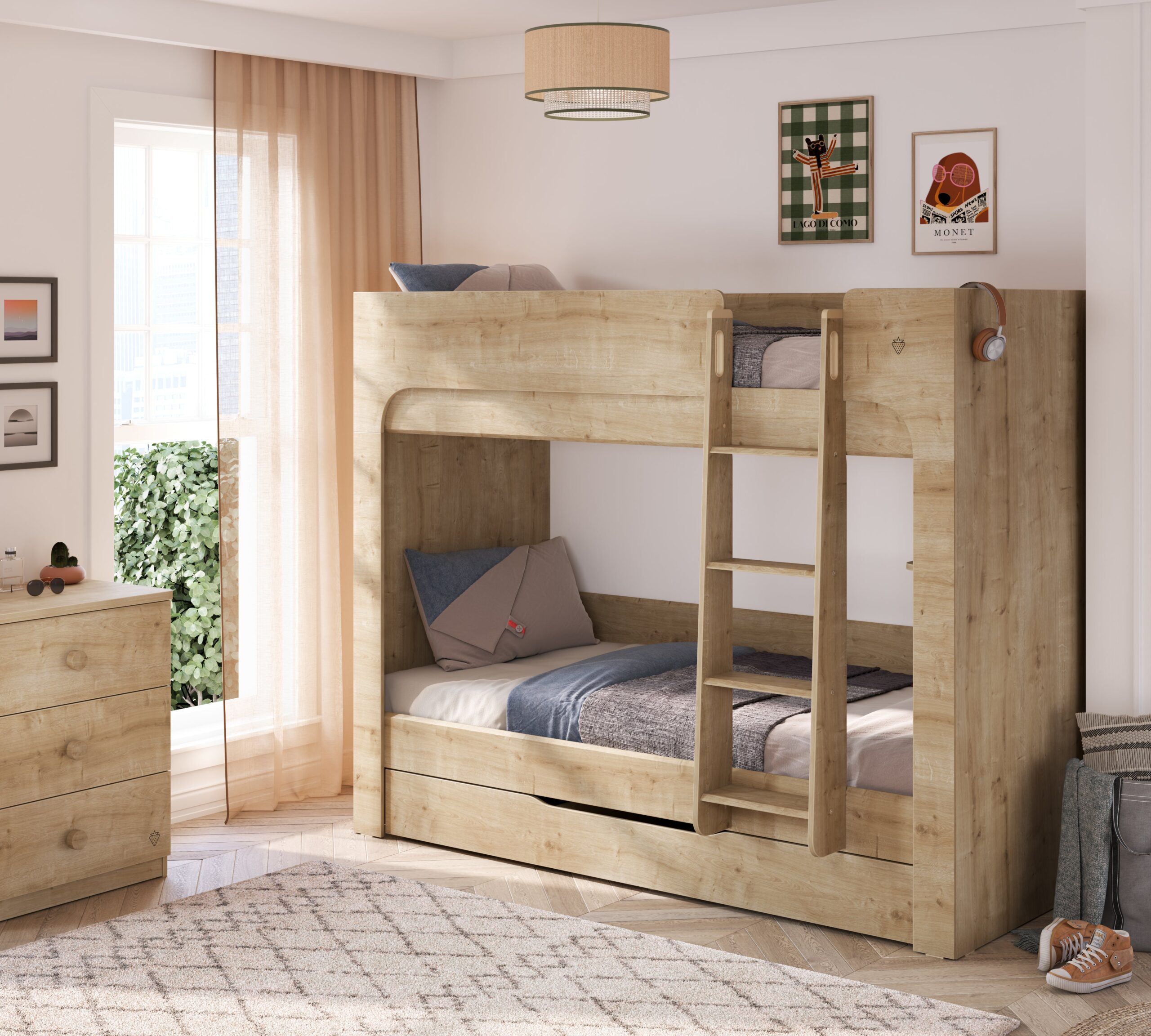 Cilek Mocha Etagenbett UNDER-Schublade WITH PARTITIONS – Bild 2