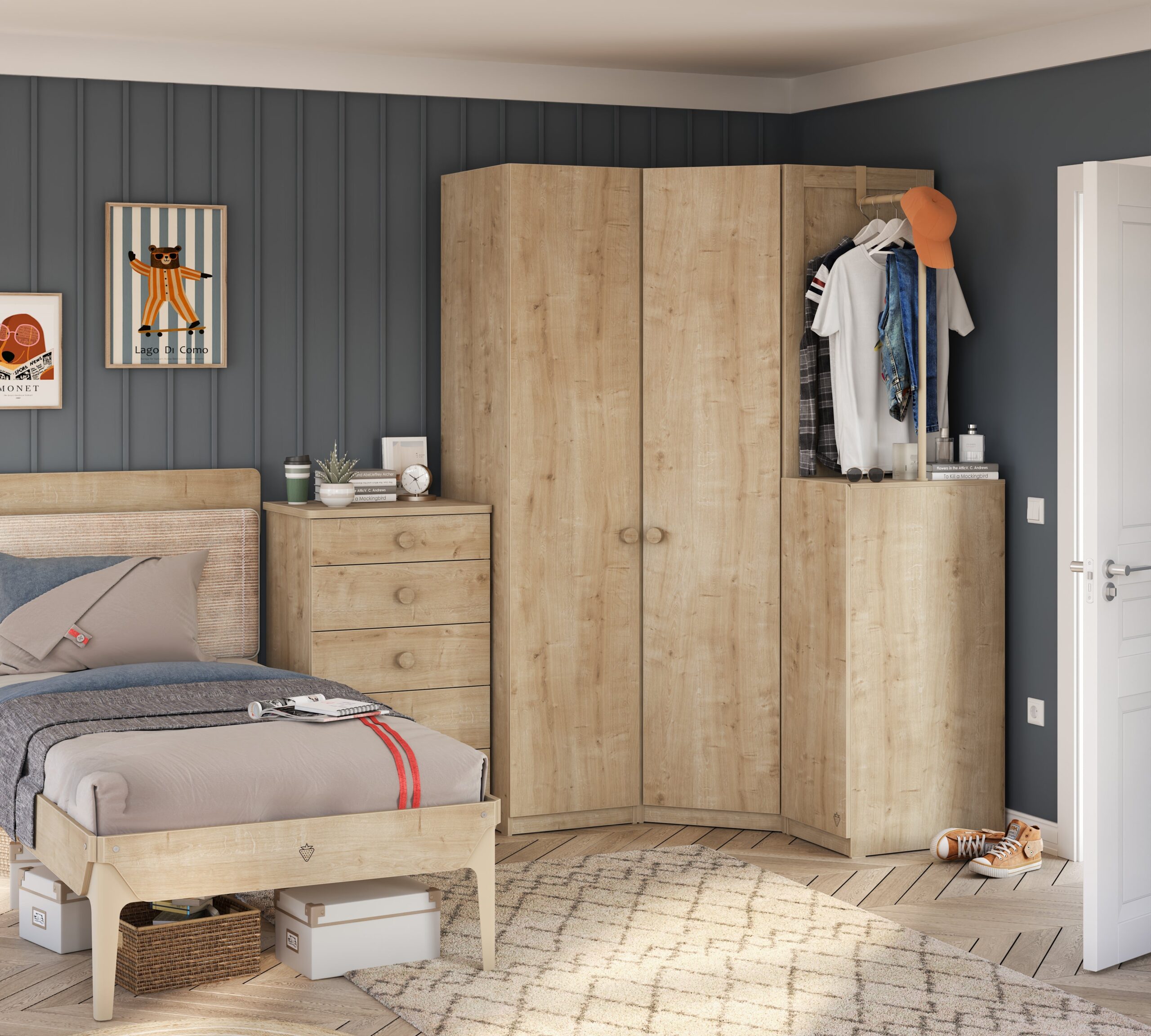 Cilek Mocha Eckkleiderschrank – Bild 3