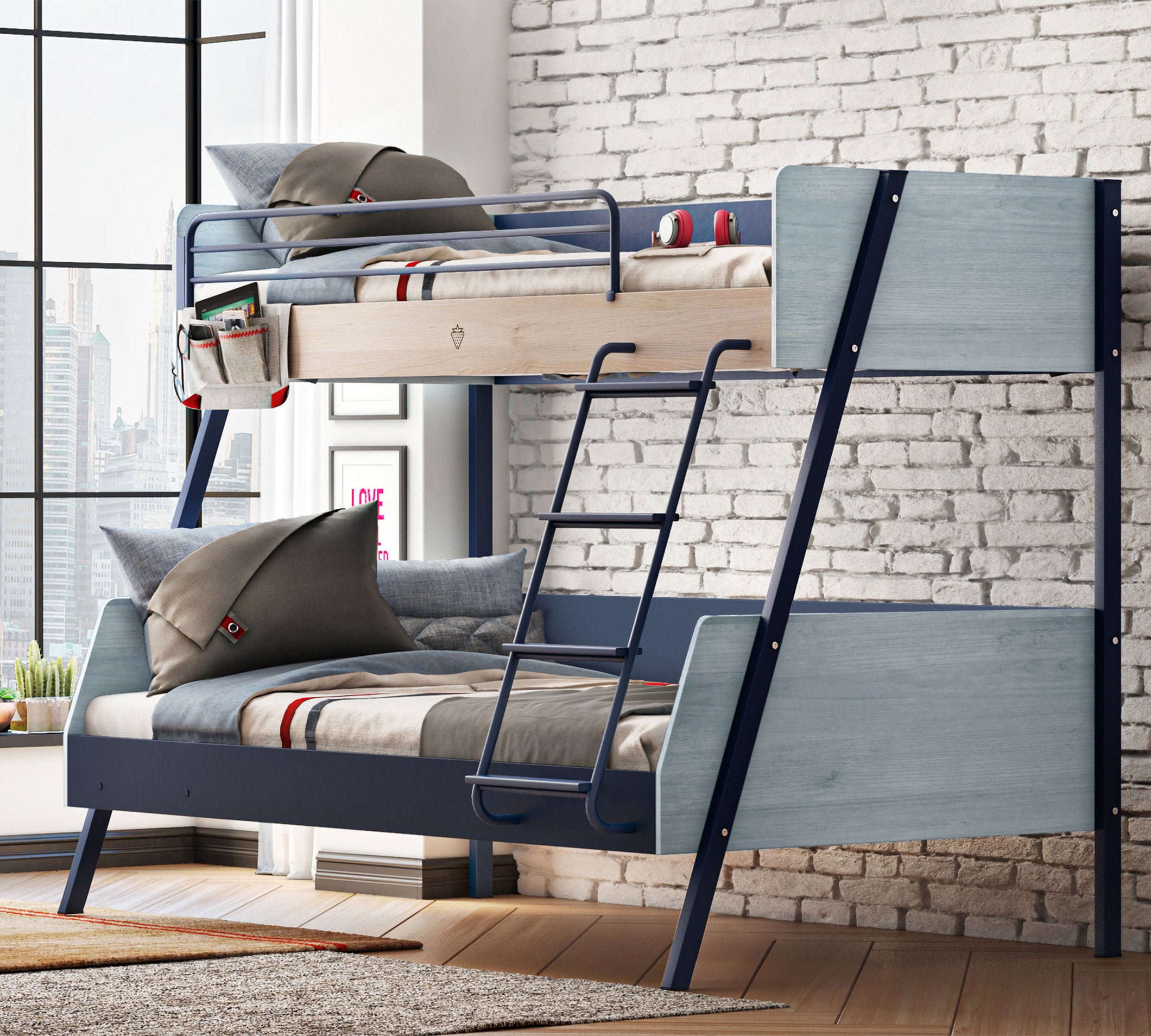 Cilek Trio Großes Etagenbett (90 × 200–120 × 200 cm)