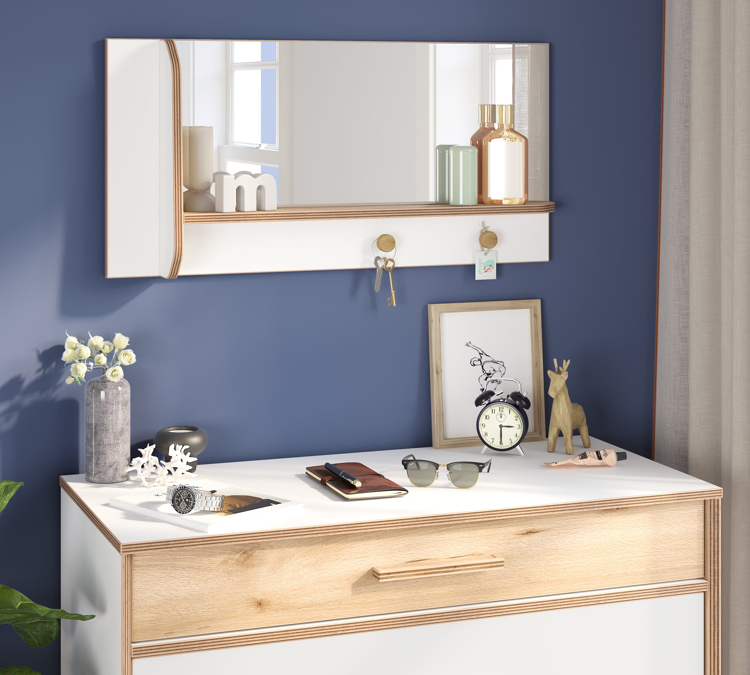 Cilek Modera WALL MIRROR WITH Wandregal