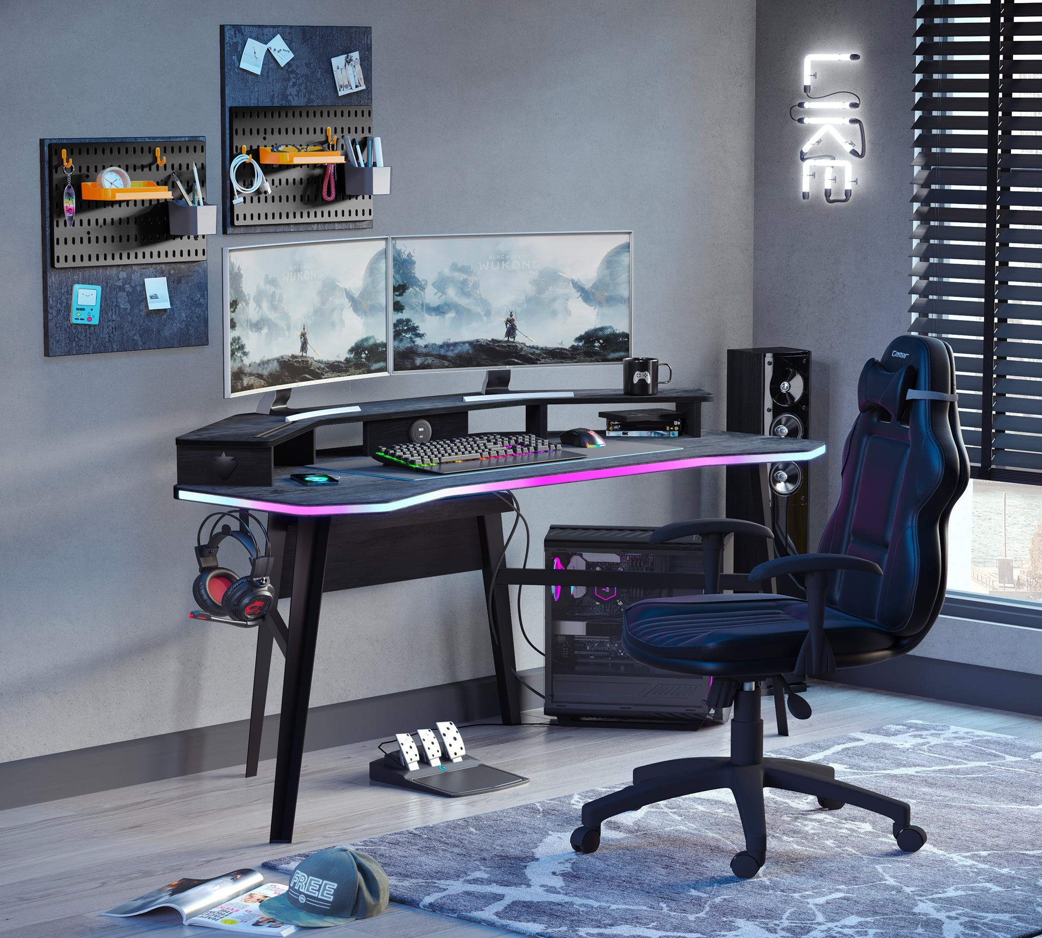 Cilek Dark Metal GAMING Schreibtisch – Bild 7