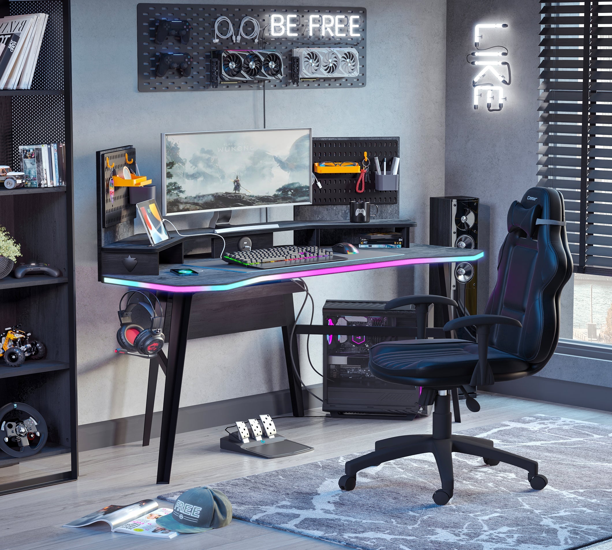 Cilek Dark Metal GAMING Schreibtisch – Bild 9