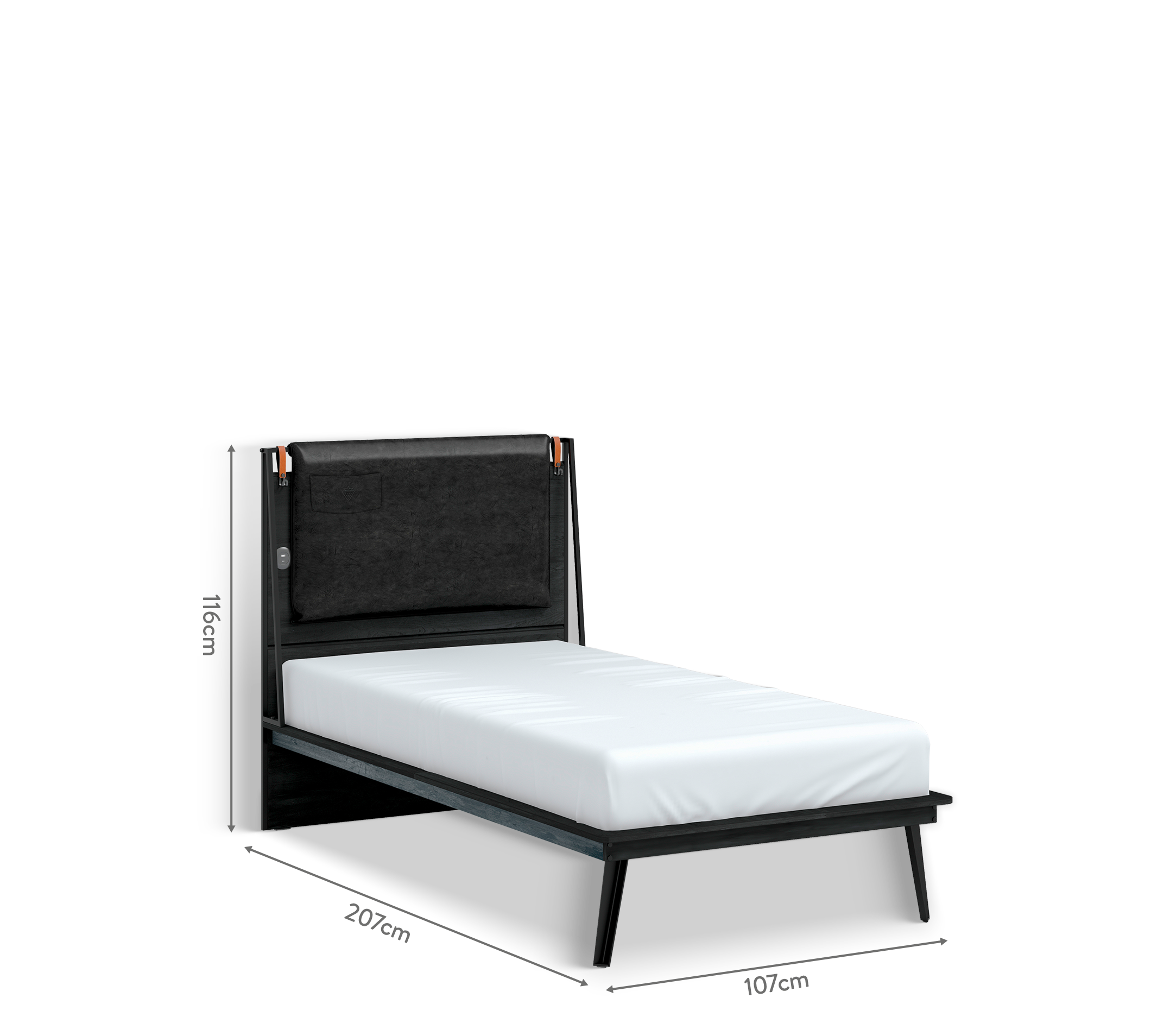 Cilek Dark Metal Line-Bett (120 × 200 cm) – Bild 5
