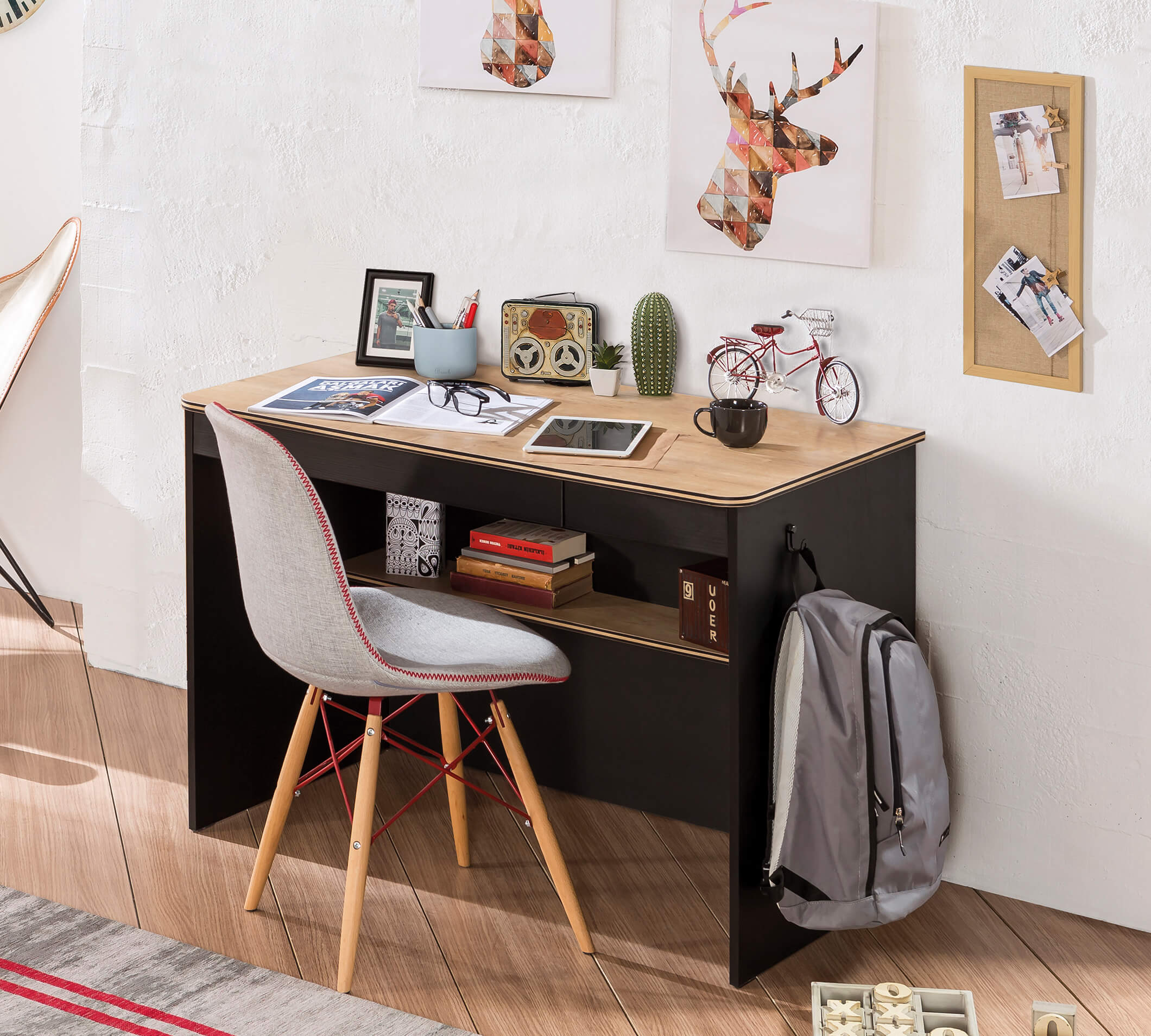 Cilek Black Schwarz Klein STUDY Schreibtisch – Bild 3