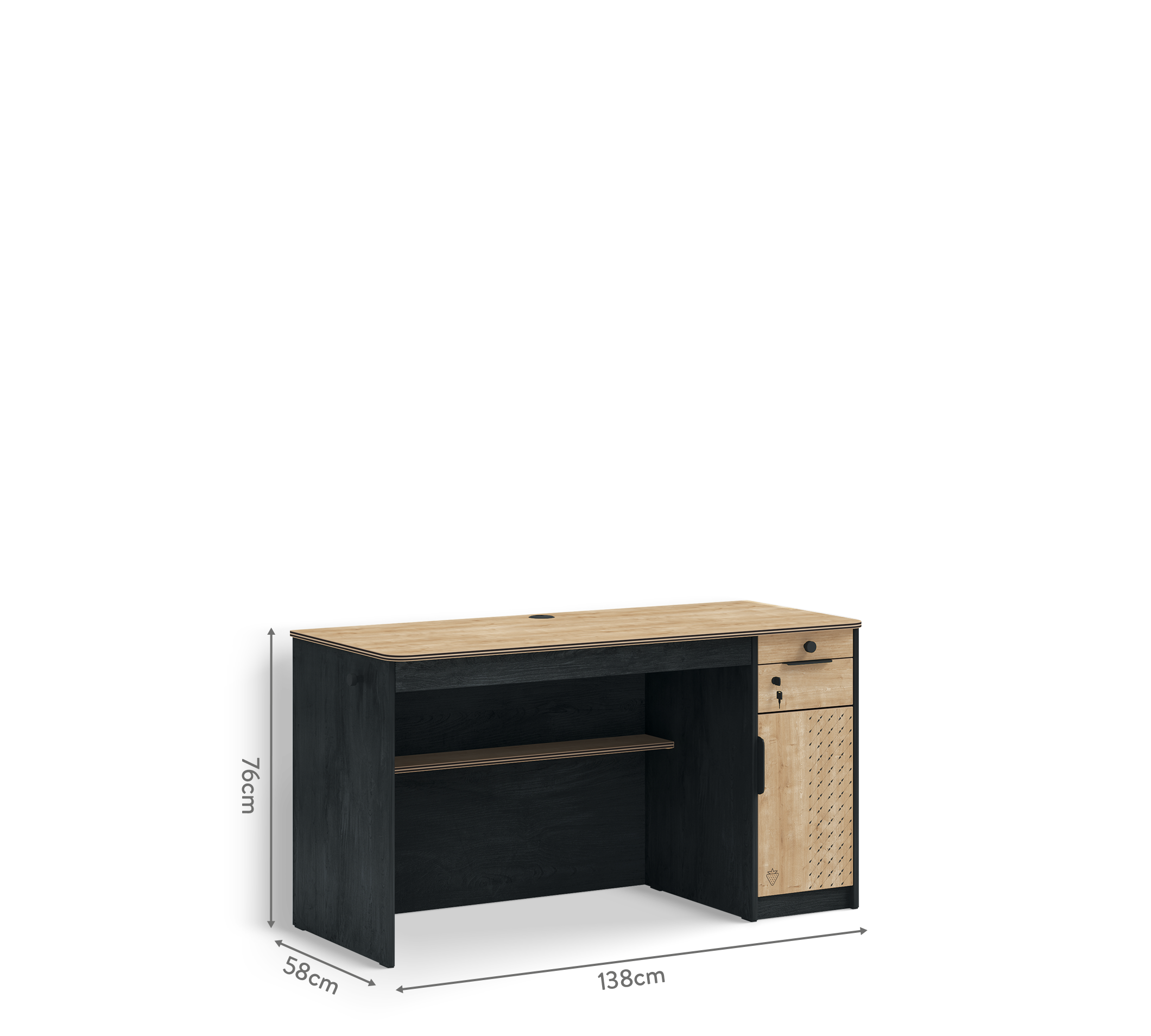 Cilek Black Schwarz STUDY Schreibtisch – Bild 2