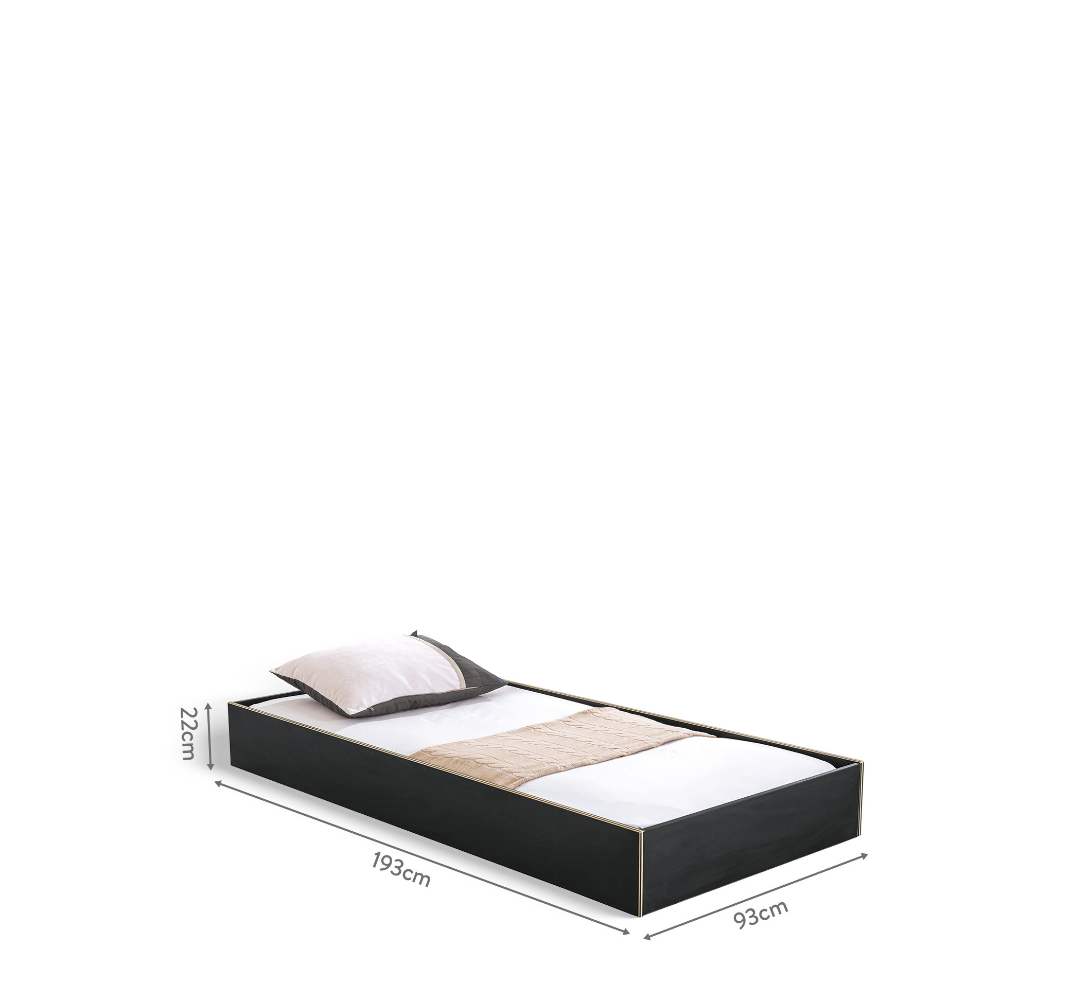 Cilek Black Schwarz Ausziehbett (90X190 CM) – Bild 2