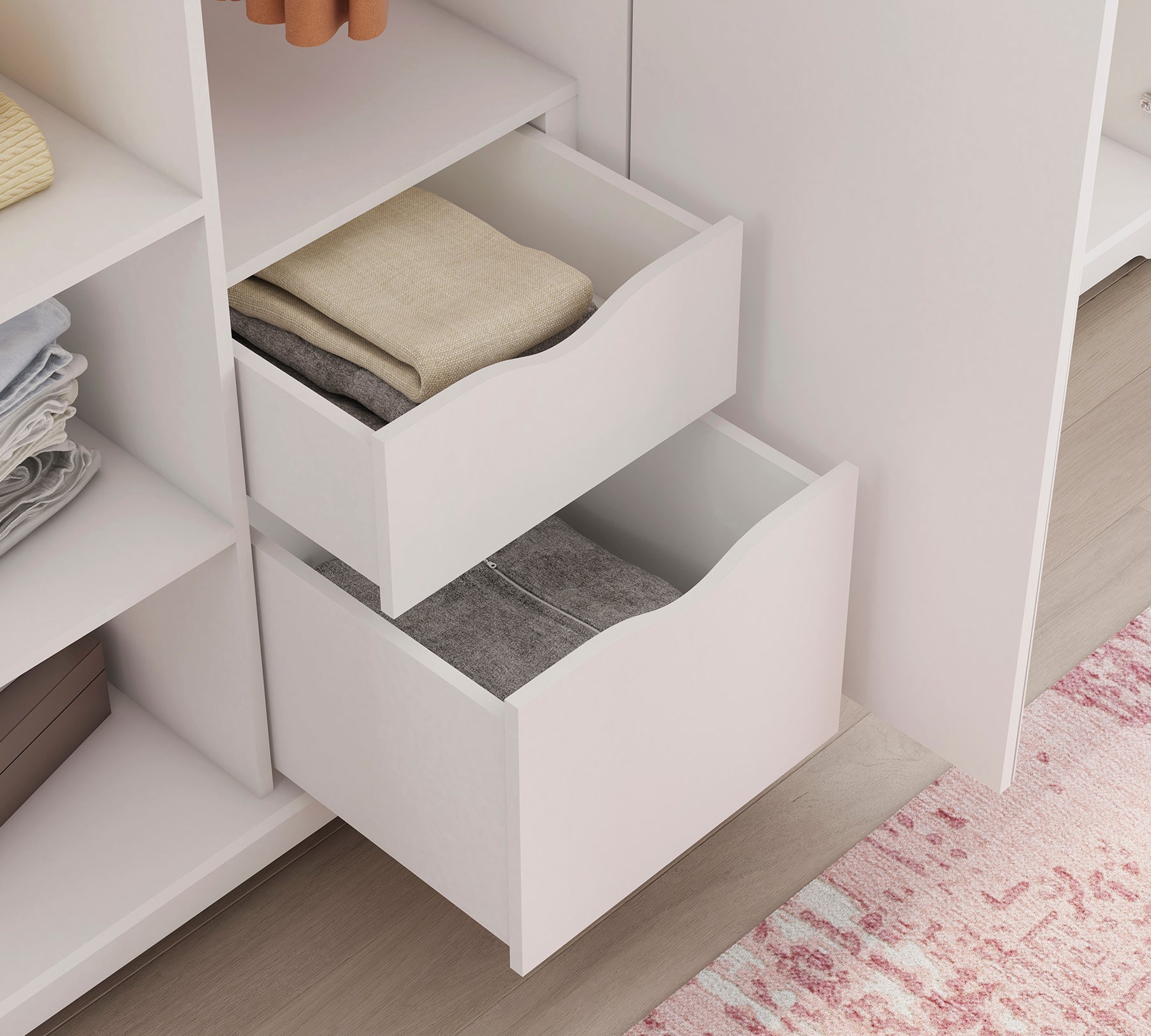 Cilek Rustik White 4-türiger Kleiderschrank – Bild 9