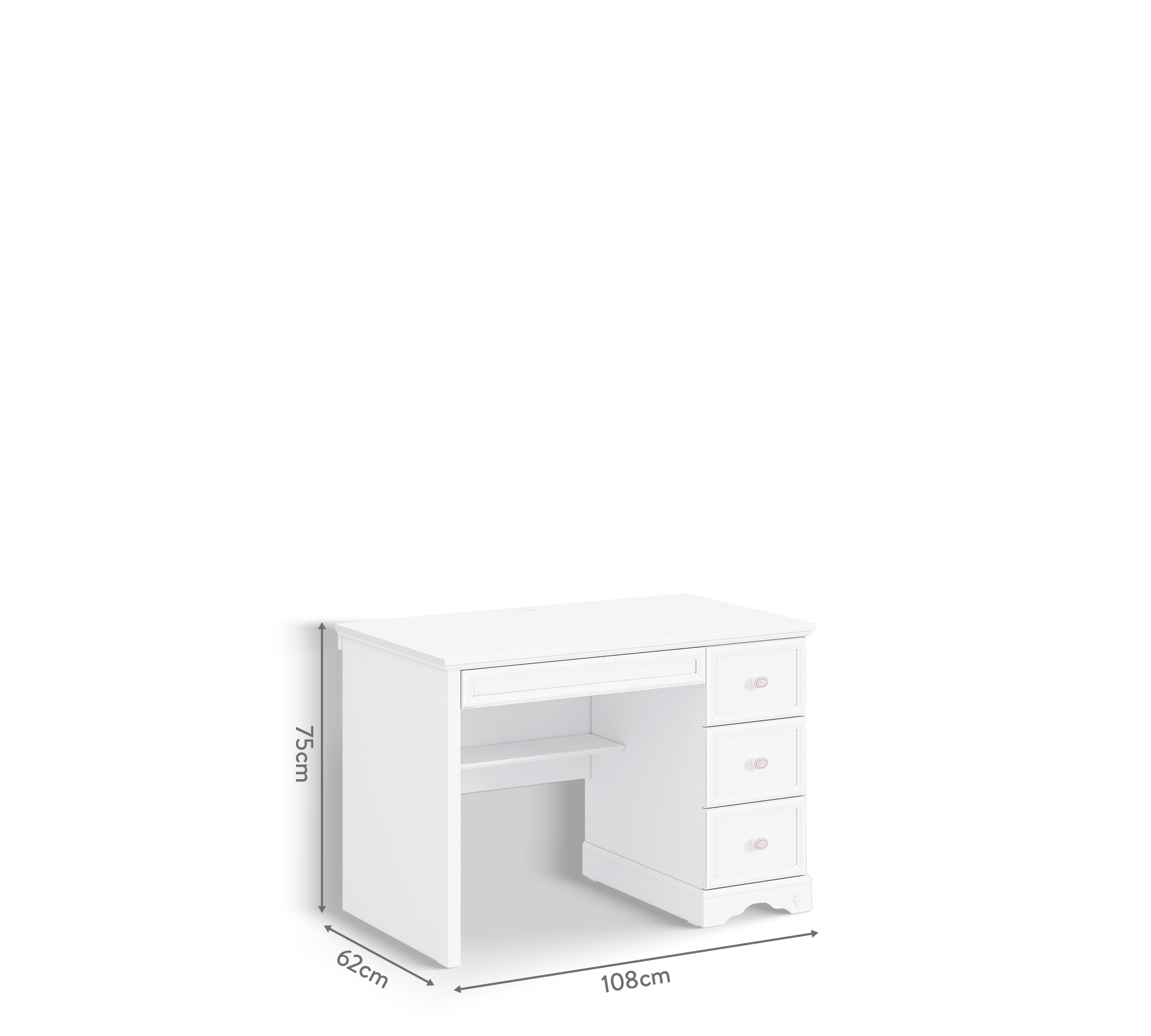 Cilek Rustik White RUSTIC Weiß Klein STUDY Schreibtisch – Bild 10