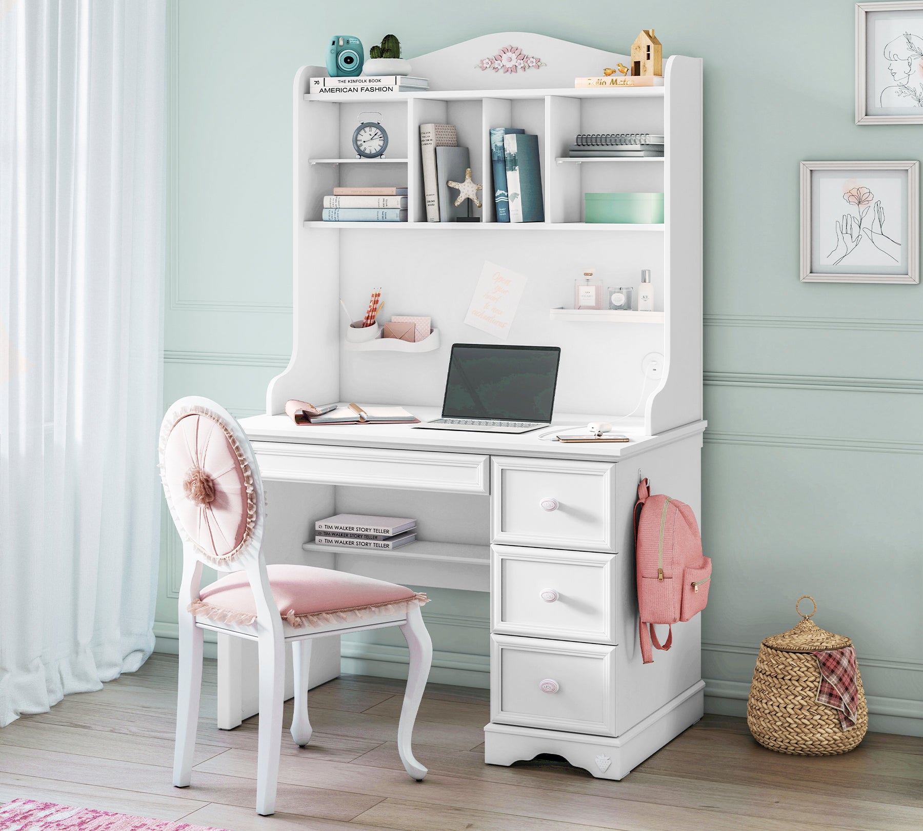Cilek Rustik White RUSTIC Weiß Klein STUDY Schreibtisch – Bild 4