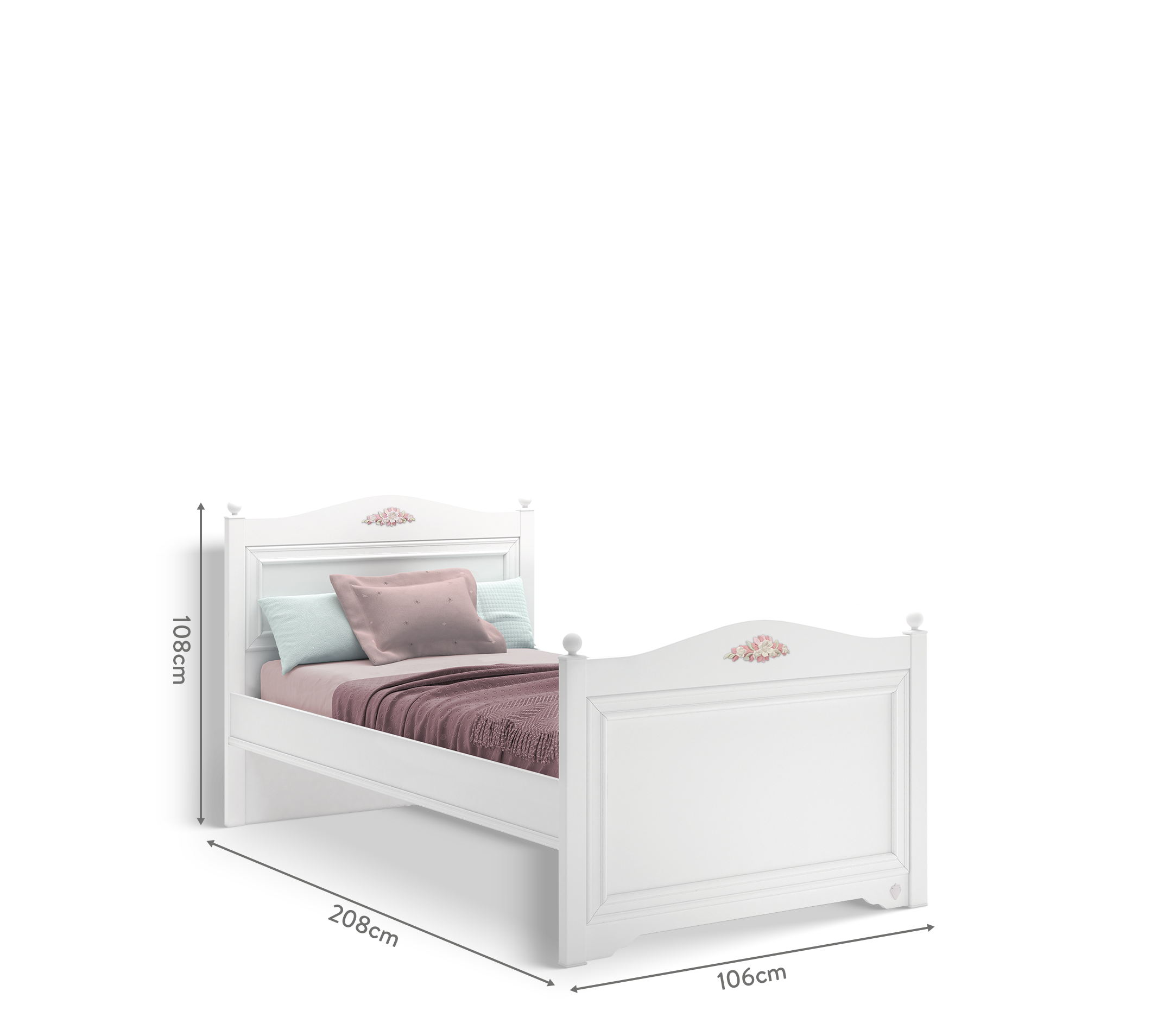 Cilek Rustik White RUSTIC Weiß Bett – Bild 7