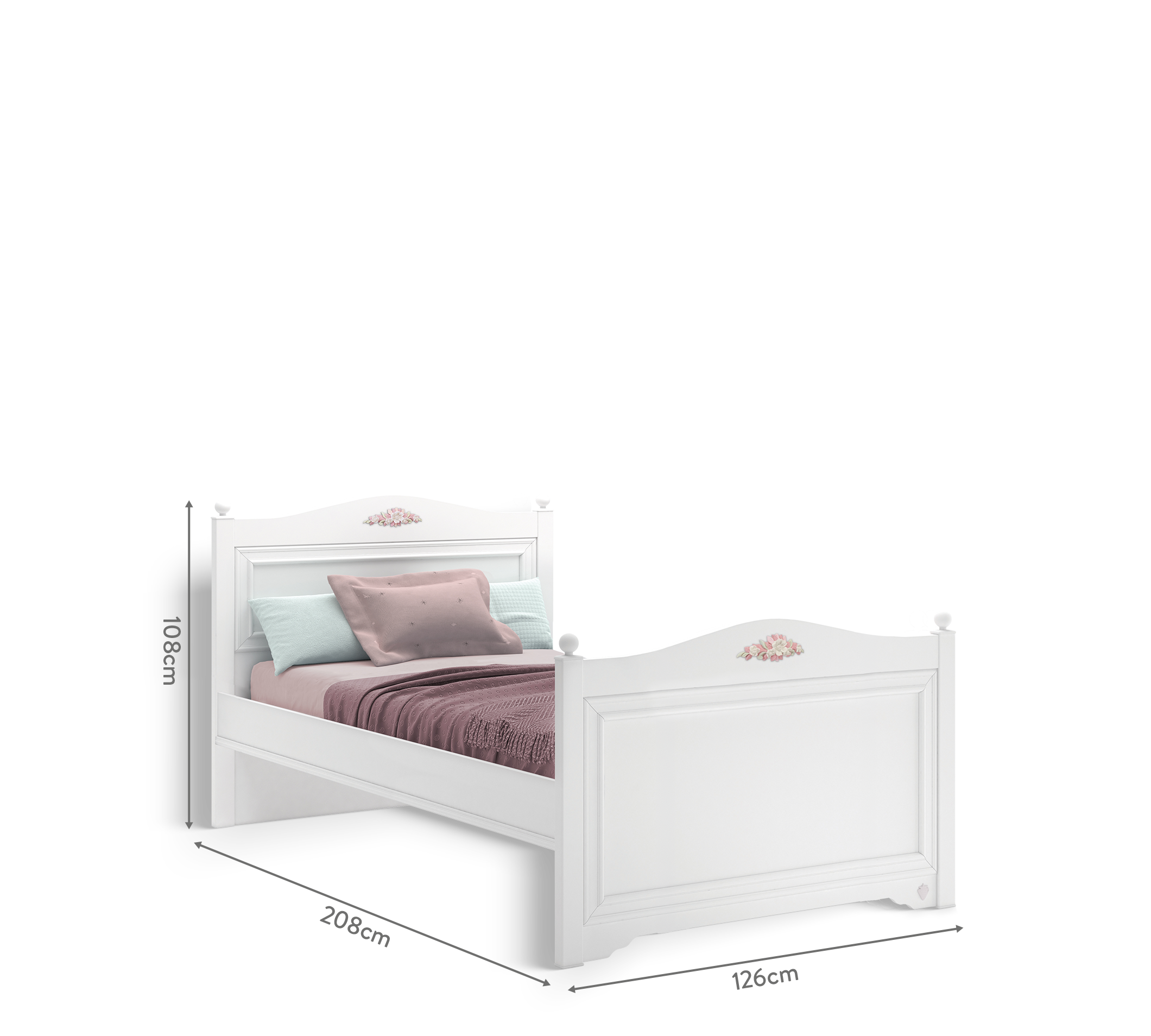 Cilek Rustik White RUSTIC Weiß Bett – Bild 4