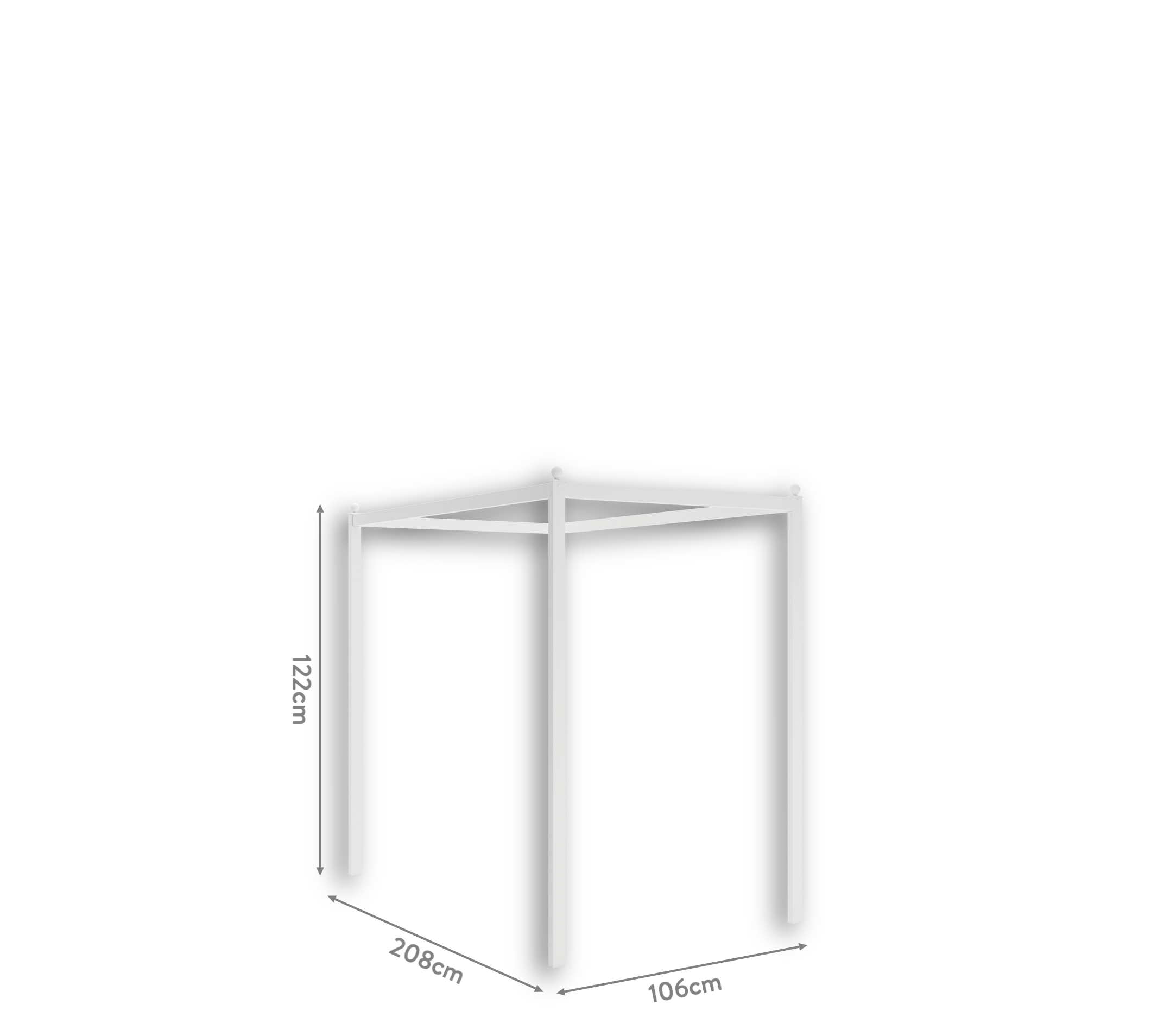 Cilek Rustik White RUSTIC Weiß Bett CANOPY POLE – Bild 4