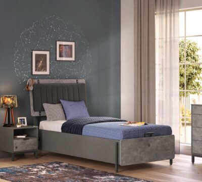 Cilek Space Gray Stauraumbett (100 × 200 cm)