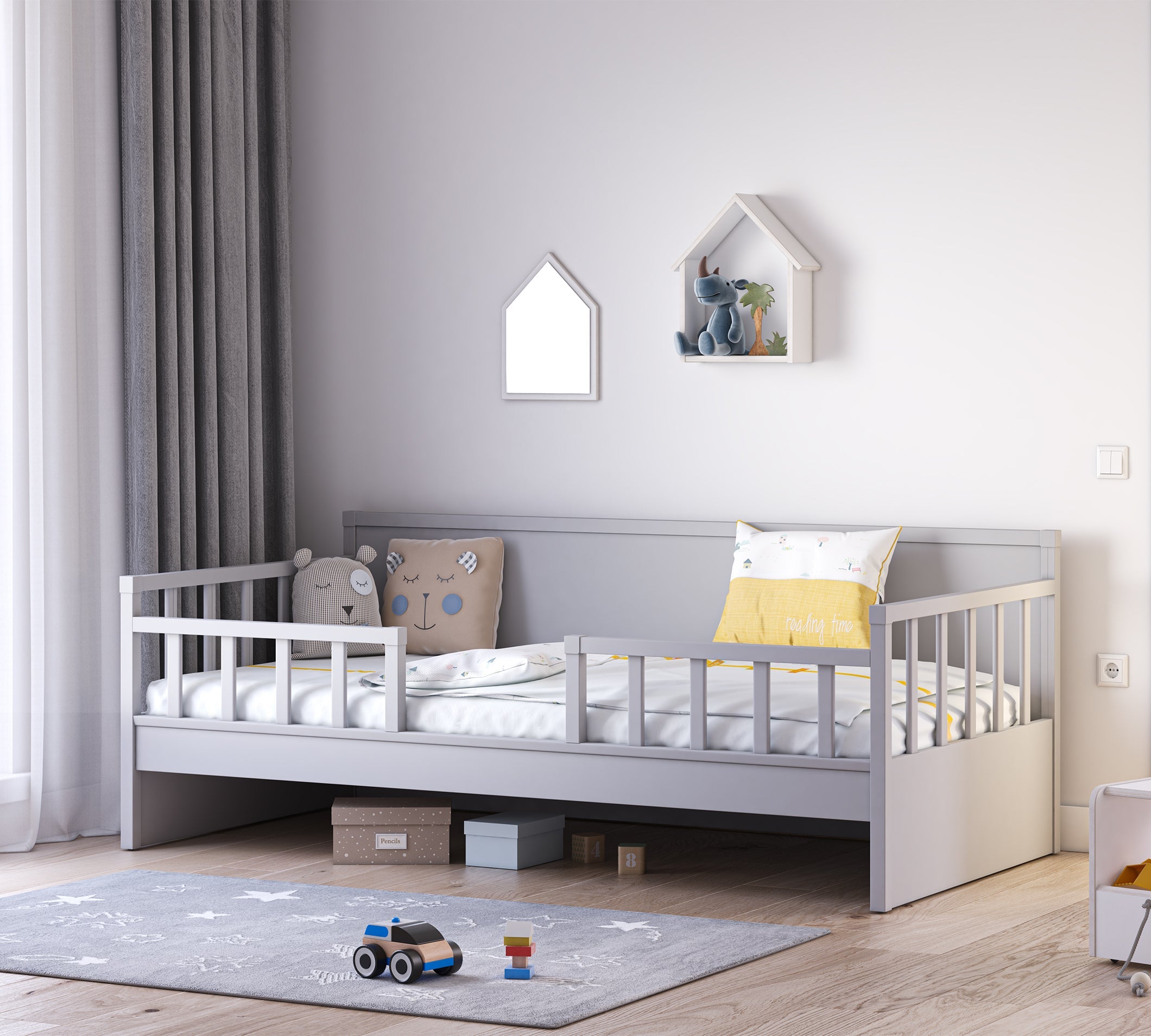 Cilek Tagesbett Bett WITHOUT ROOF (grau) (100X200 CM) – Bild 4