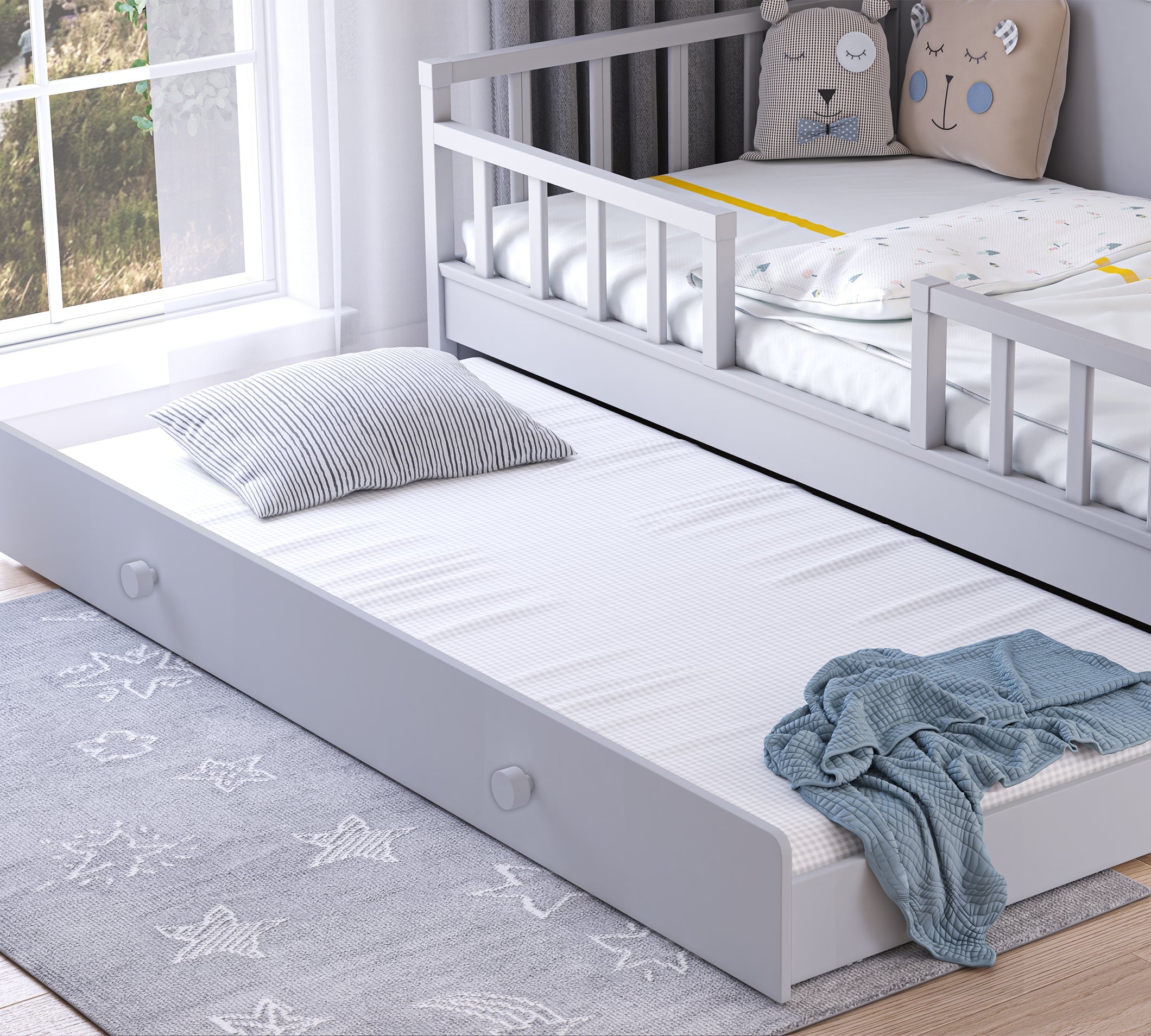 Cilek Ausziehbett WITH HANDLE (grau) (90X190 CM) – Bild 9