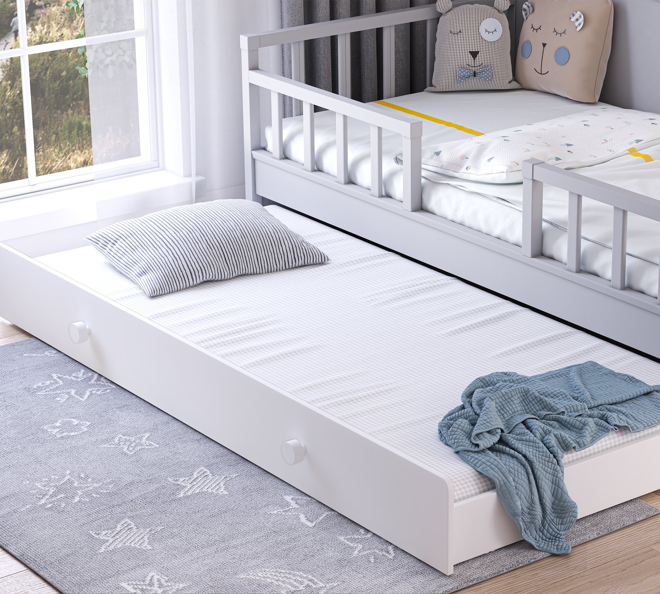Cilek Ausziehbett WITH HANDLE (grau) (90X190 CM) – Bild 2