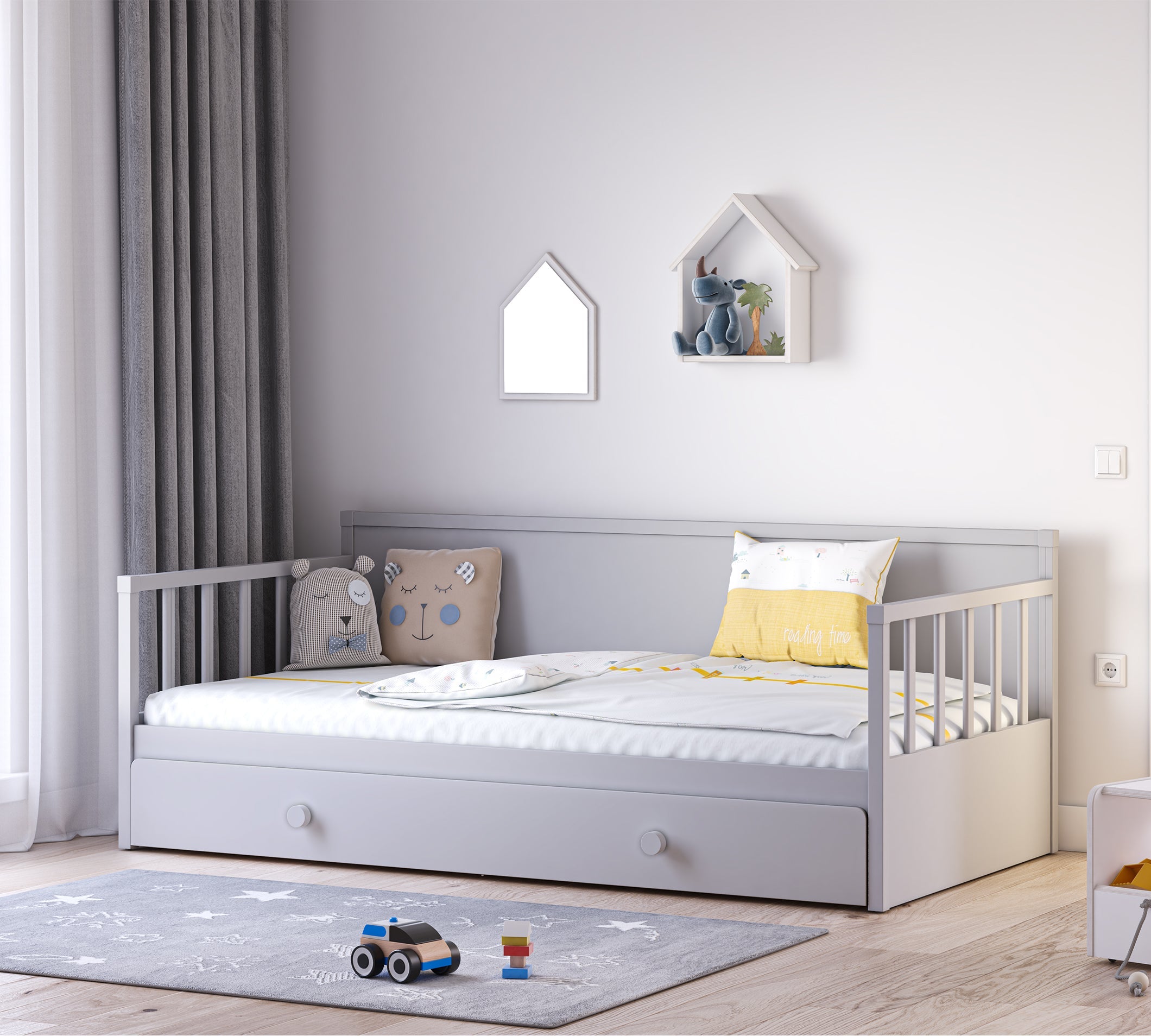 Cilek Ausziehbett WITH HANDLE (grau) (90X190 CM) – Bild 13