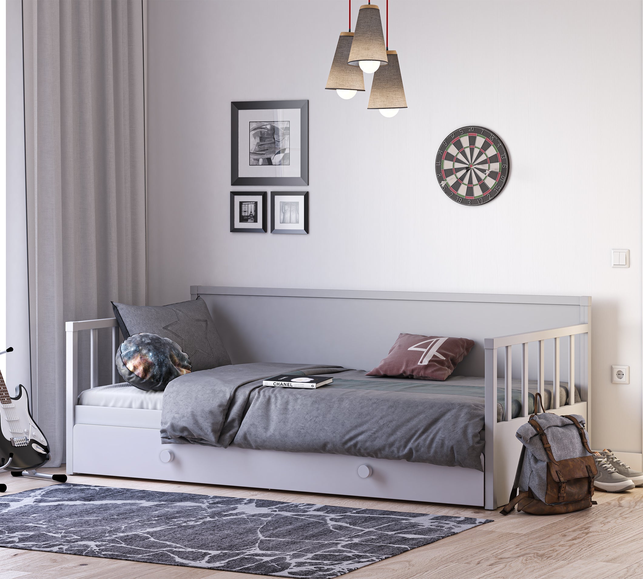 Cilek Ausziehbett WITH HANDLE (grau) (90X190 CM) – Bild 14
