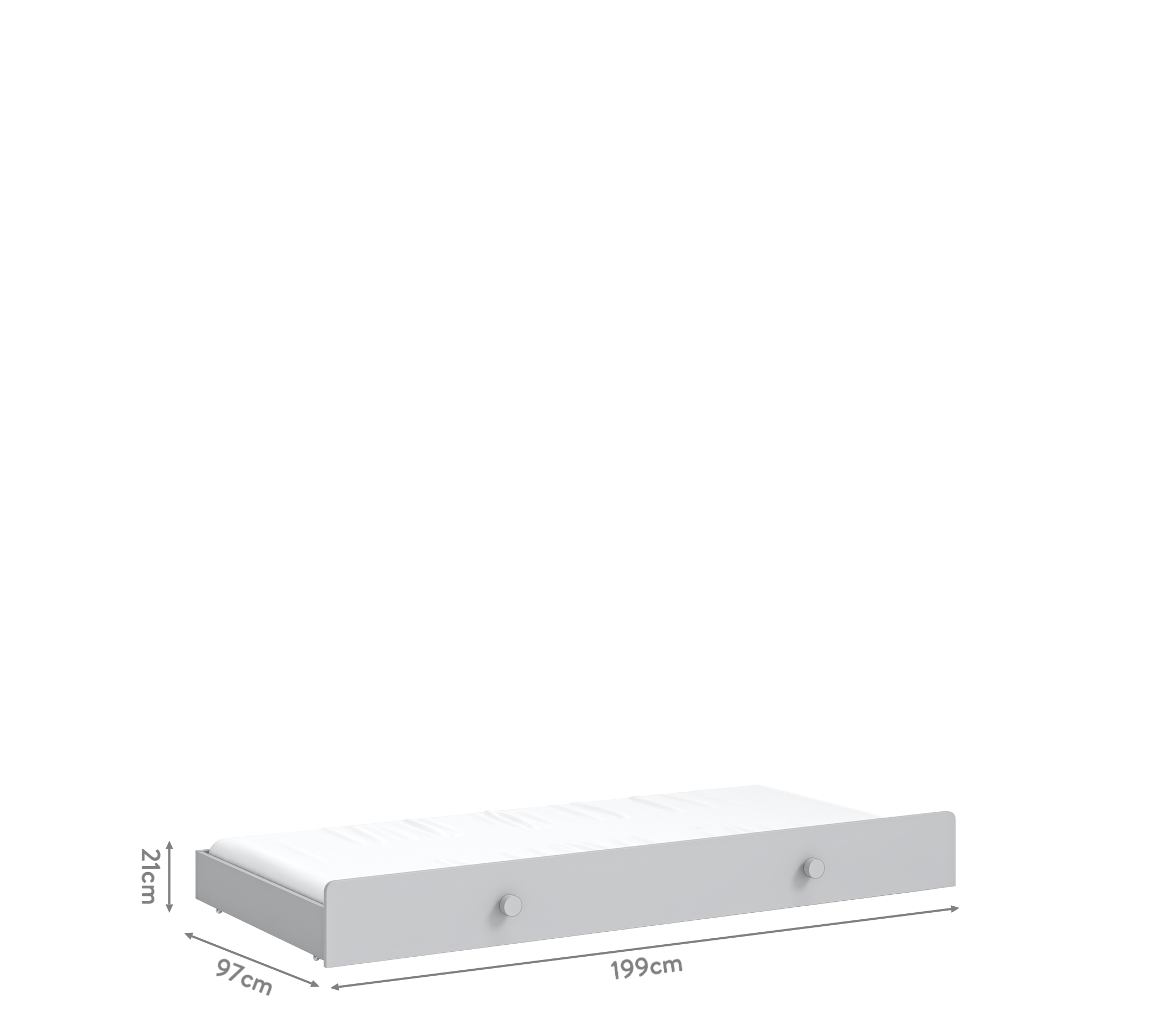 Cilek Ausziehbett WITH HANDLE (grau) (90X190 CM) – Bild 8