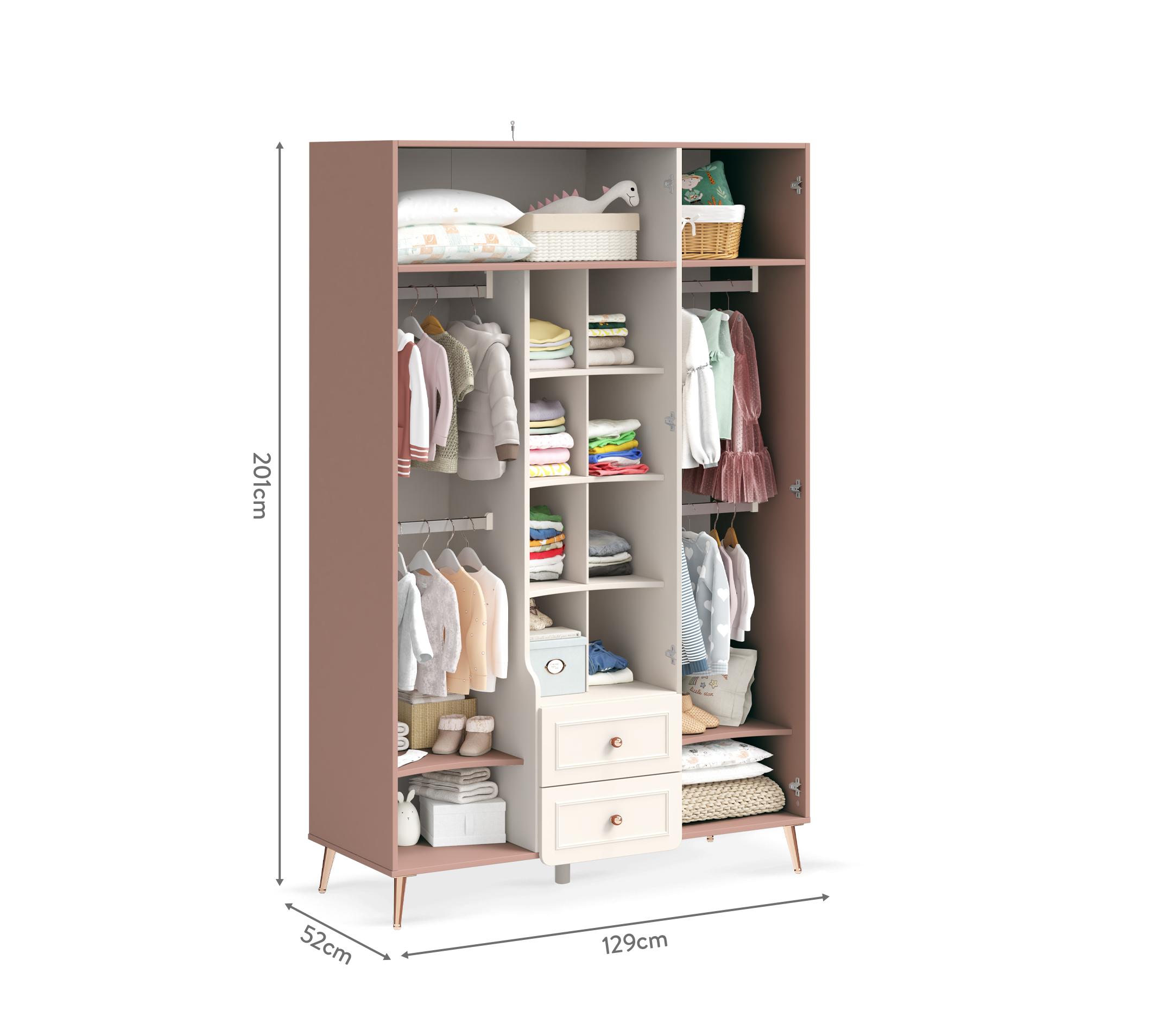 Cilek Baby Elegance Baby Cilek Elegance 3 DOORS Kleiderschrank – Bild 3
