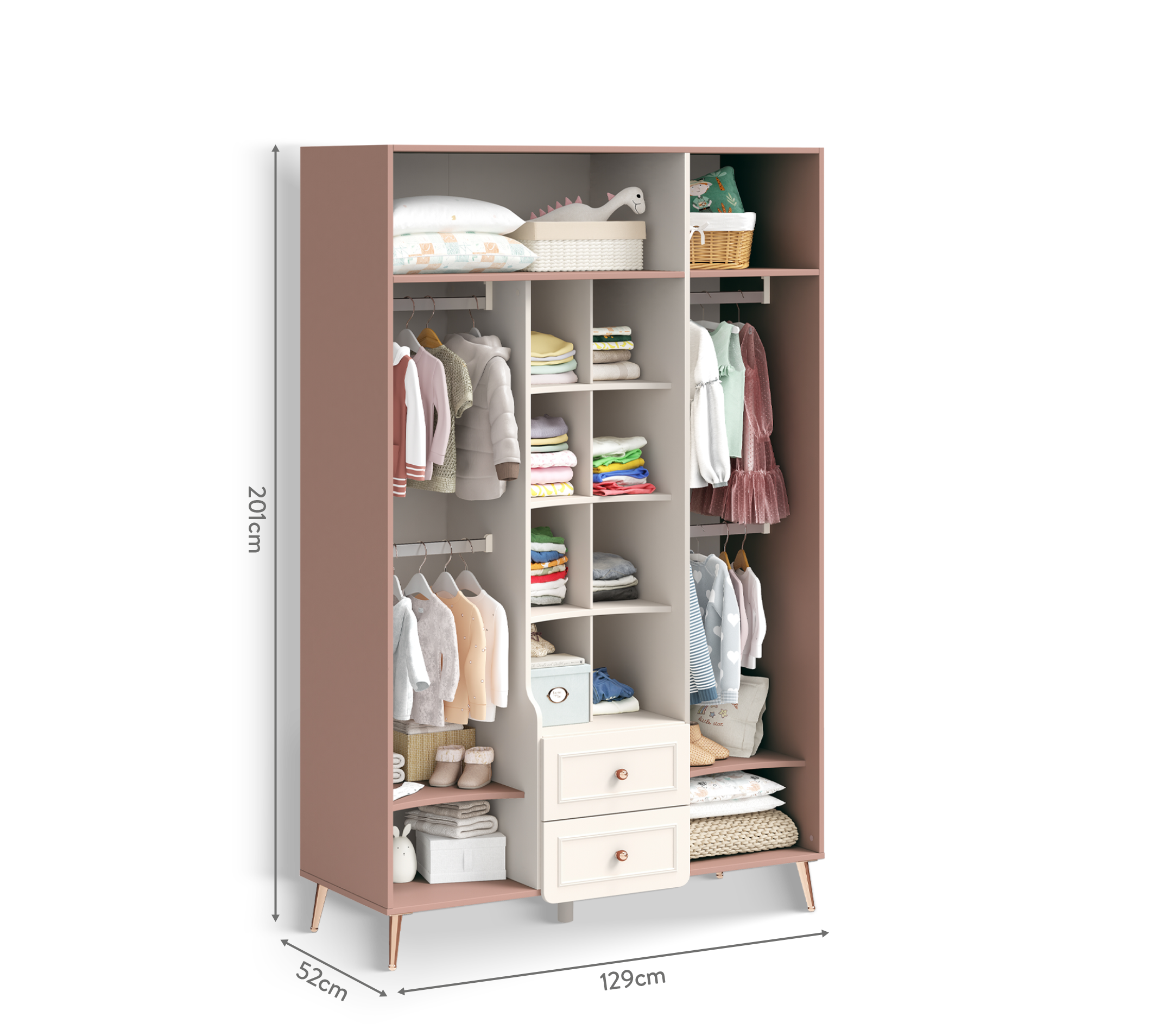 Cilek Baby Elegance Baby Cilek Elegance 3 DOORS Kleiderschrank – Bild 6