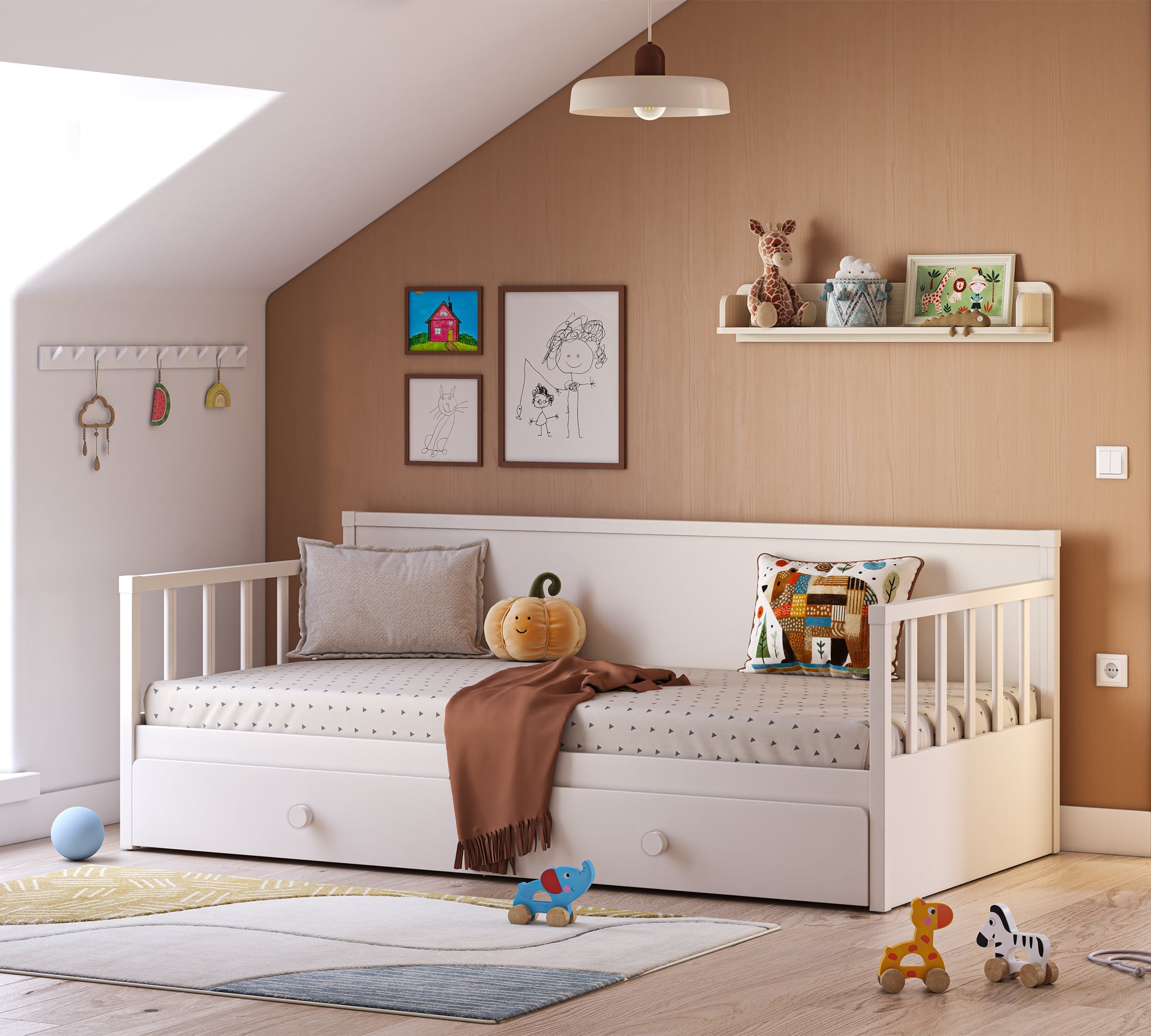 Cilek Ausziehbett WITH HANDLE (cream) (90X190 CM) – Bild 9