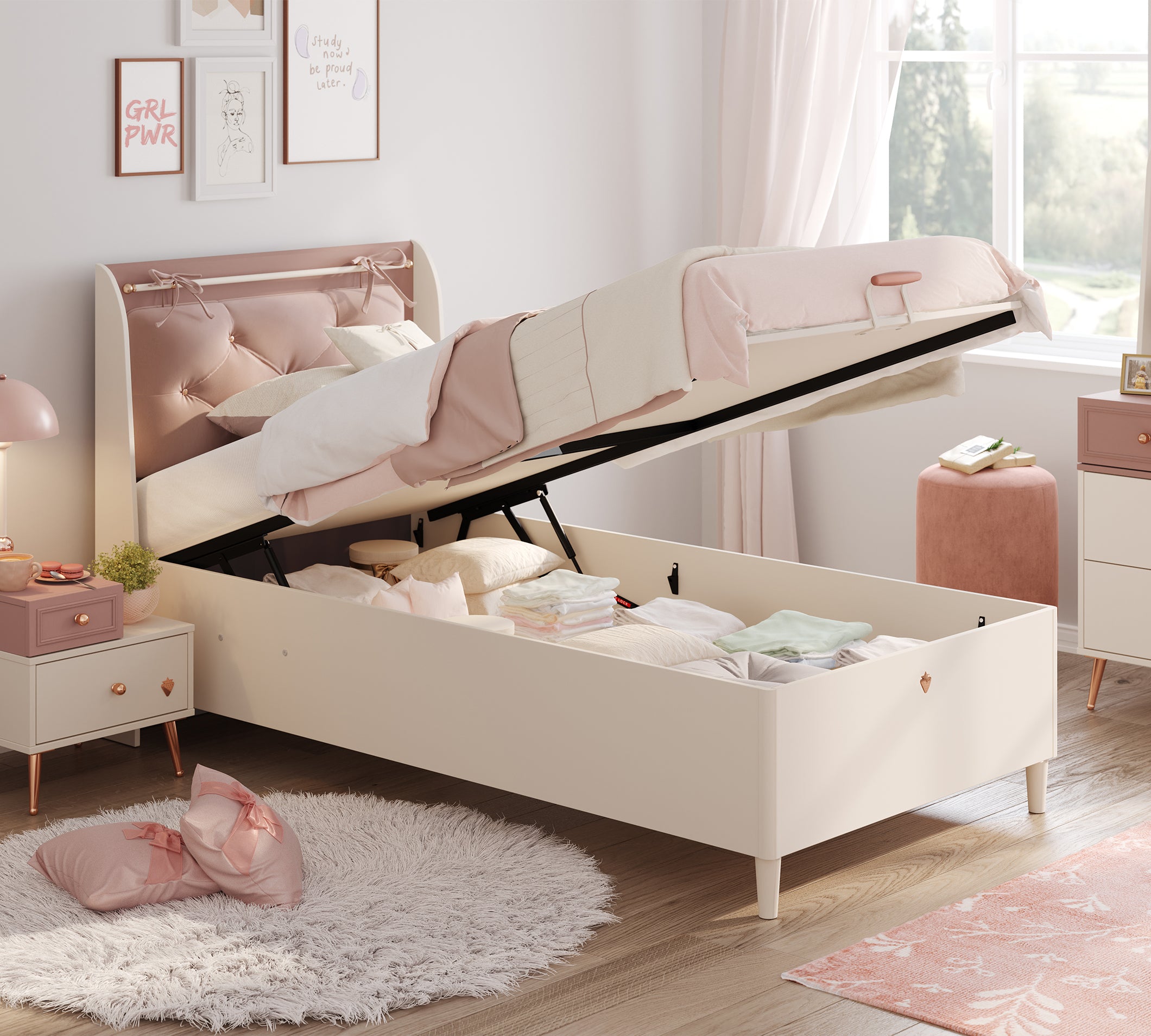 Cilek Elegance Stauraumbett mit flachem Kopfteil (120 × 200 cm) – Bild 7