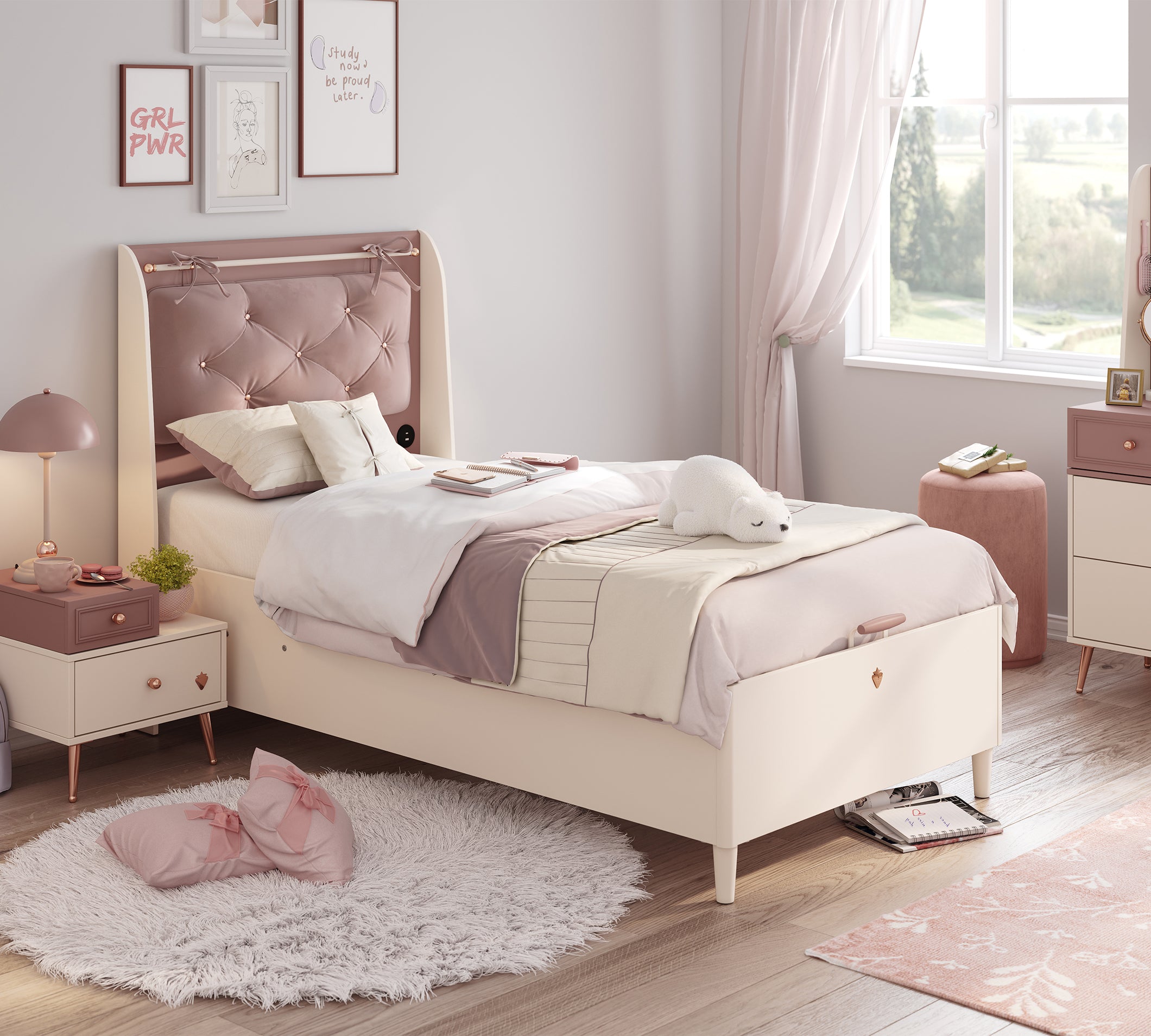 Cilek Elegance Stauraumbett mit flachem Kopfteil (120 × 200 cm) – Bild 19