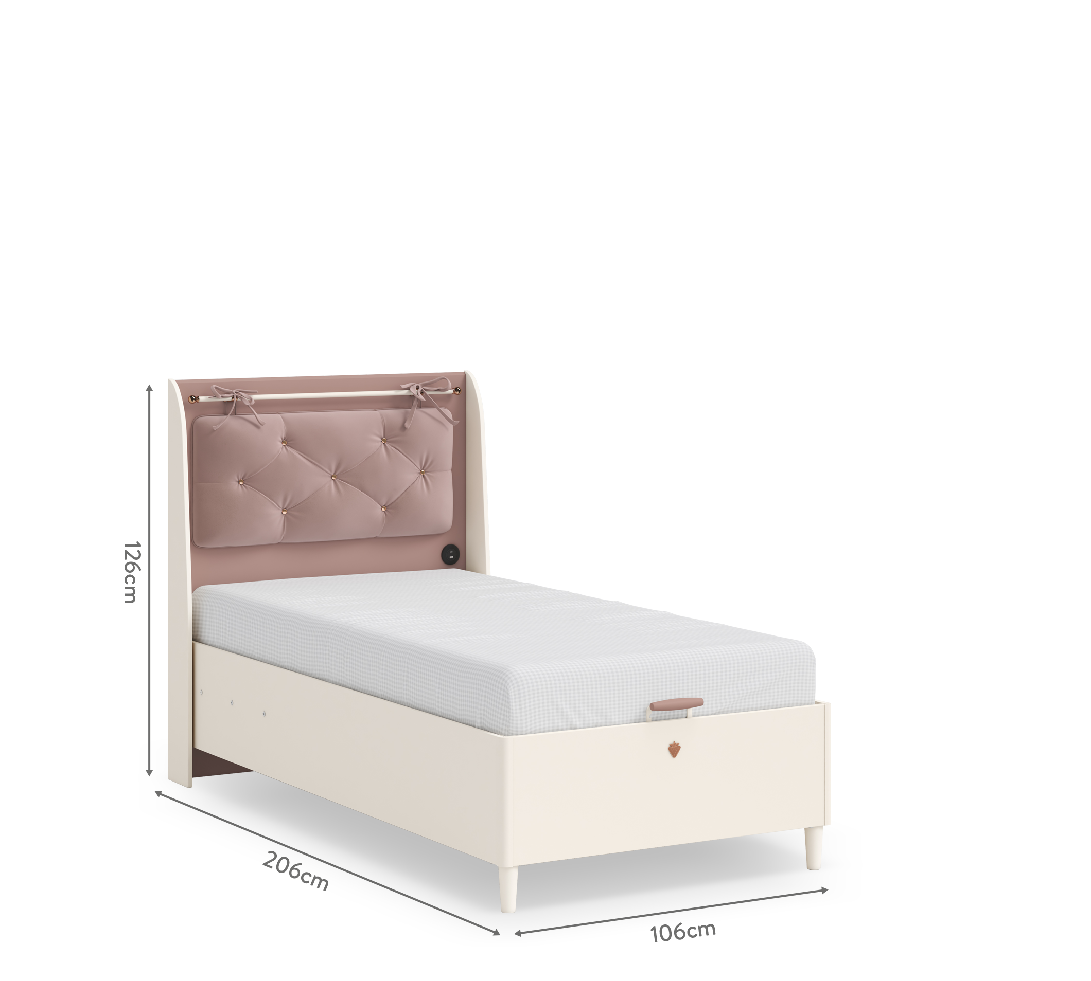 Cilek Elegance Stauraumbett mit flachem Kopfteil (120 × 200 cm) – Bild 23