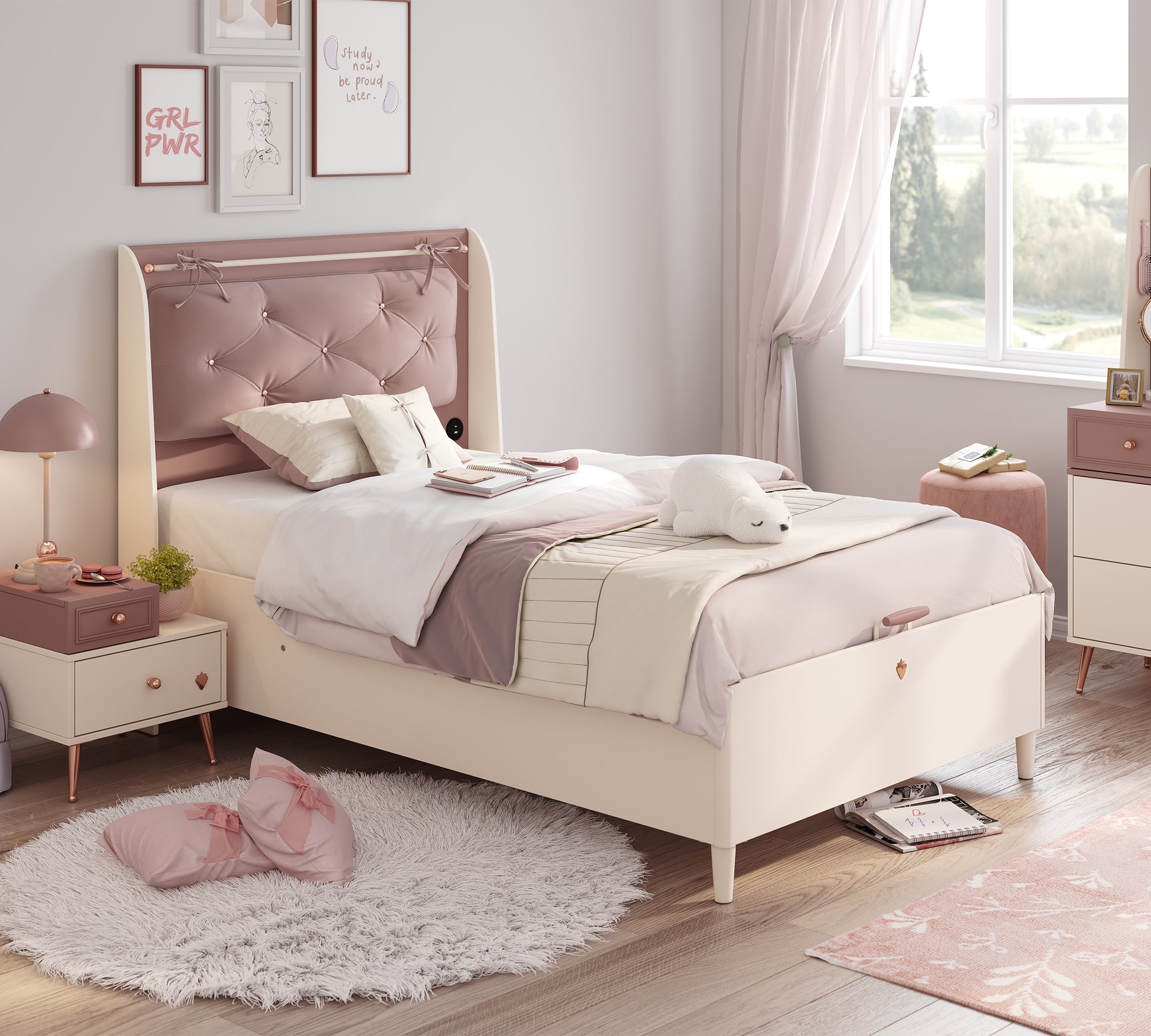 Cilek Elegance Stauraumbett mit flachem Kopfteil (120 × 200 cm) – Bild 18
