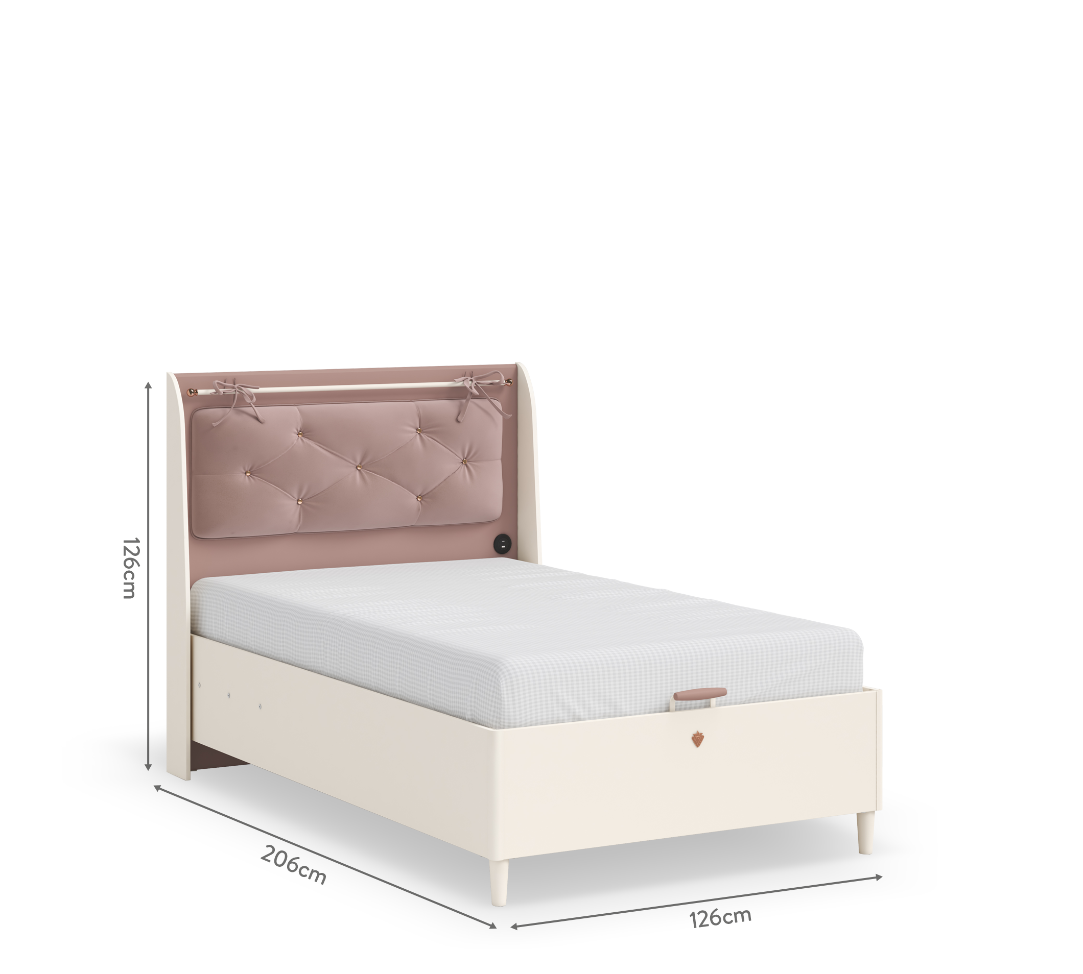 Cilek Elegance Stauraumbett mit flachem Kopfteil (120 × 200 cm) – Bild 24