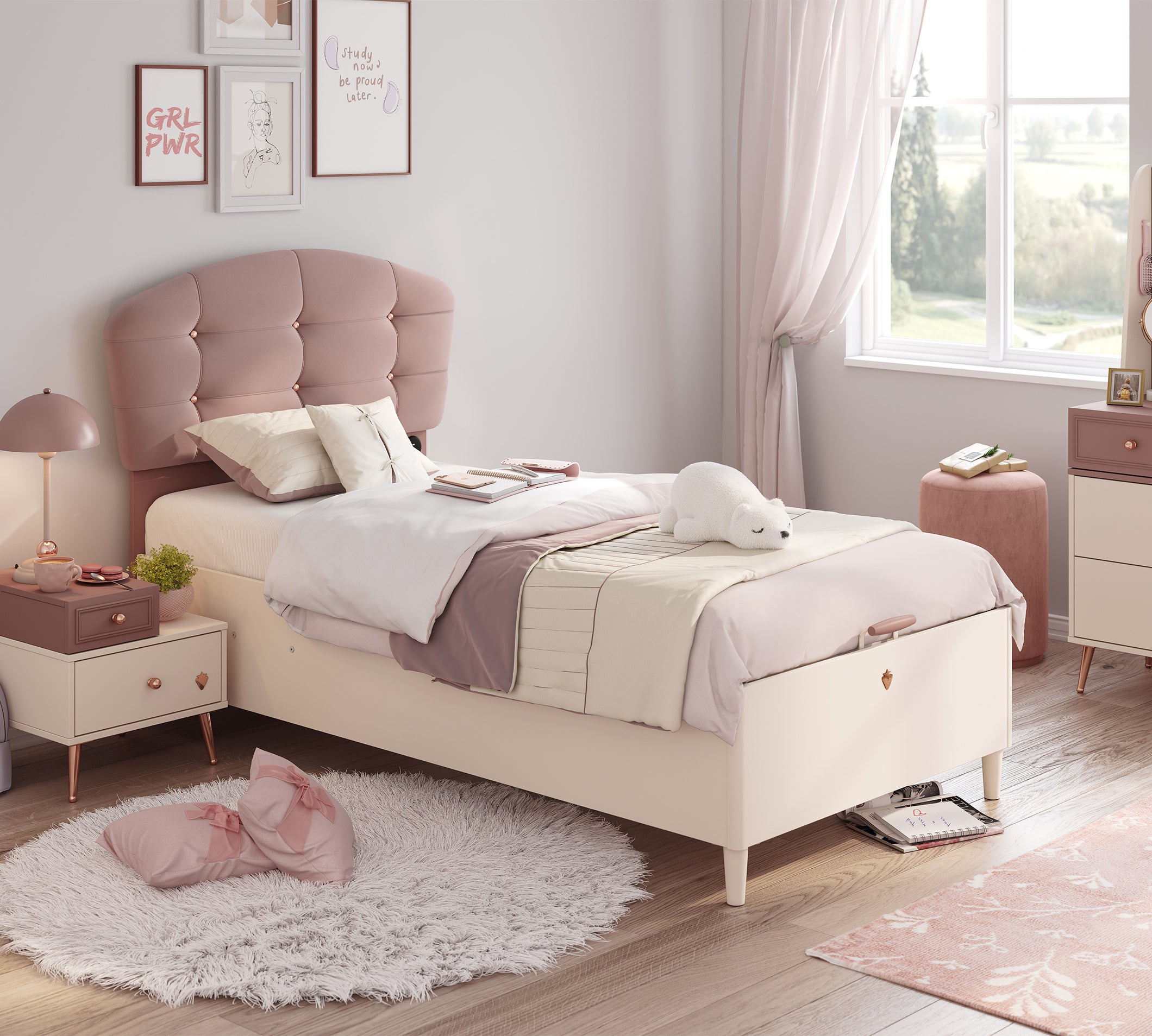 Cilek Elegance Stauraumbett mit flachem Kopfteil (120 × 200 cm) – Bild 3