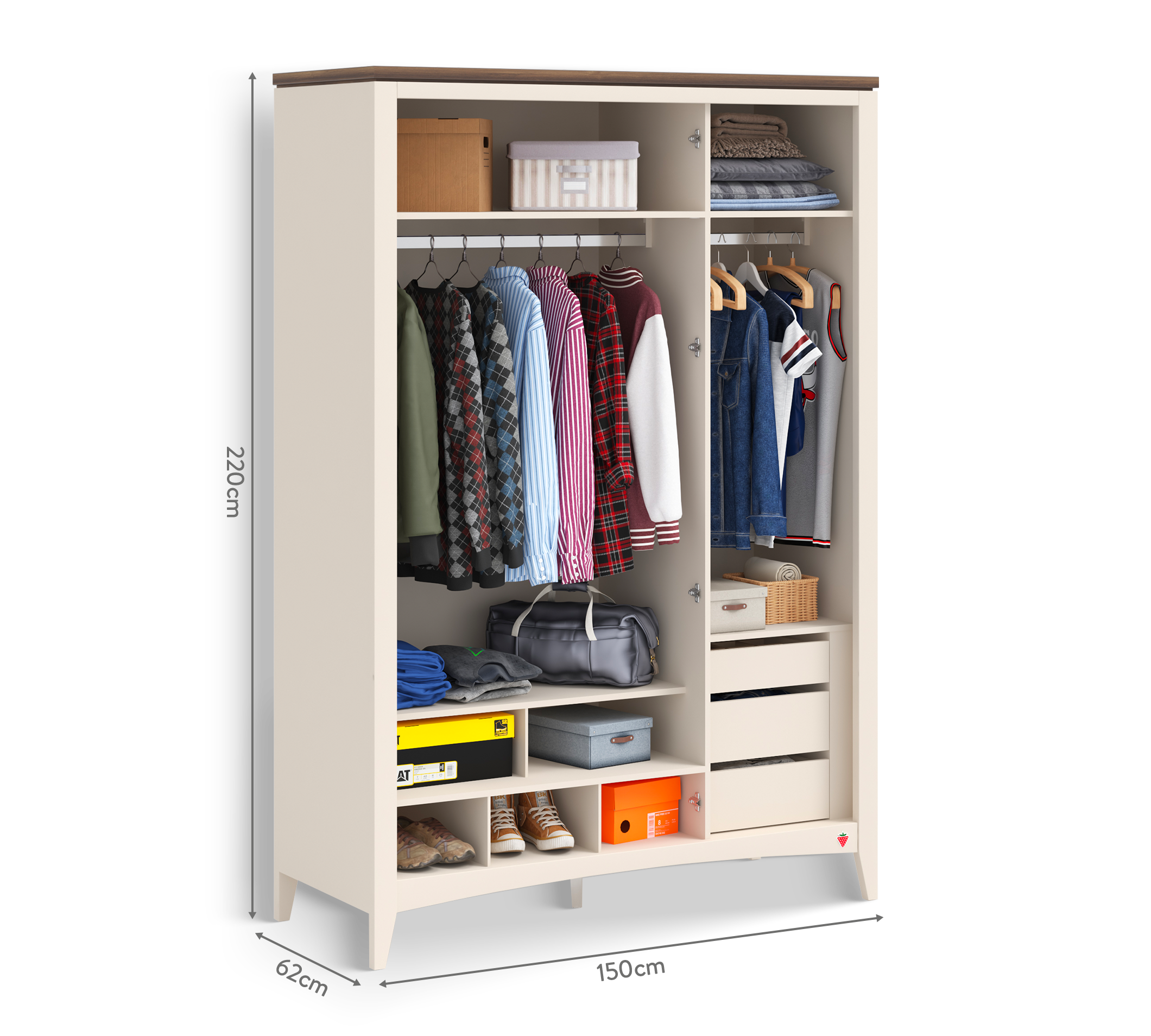 Cilek Lapel 3 DOORS Kleiderschrank – Bild 14