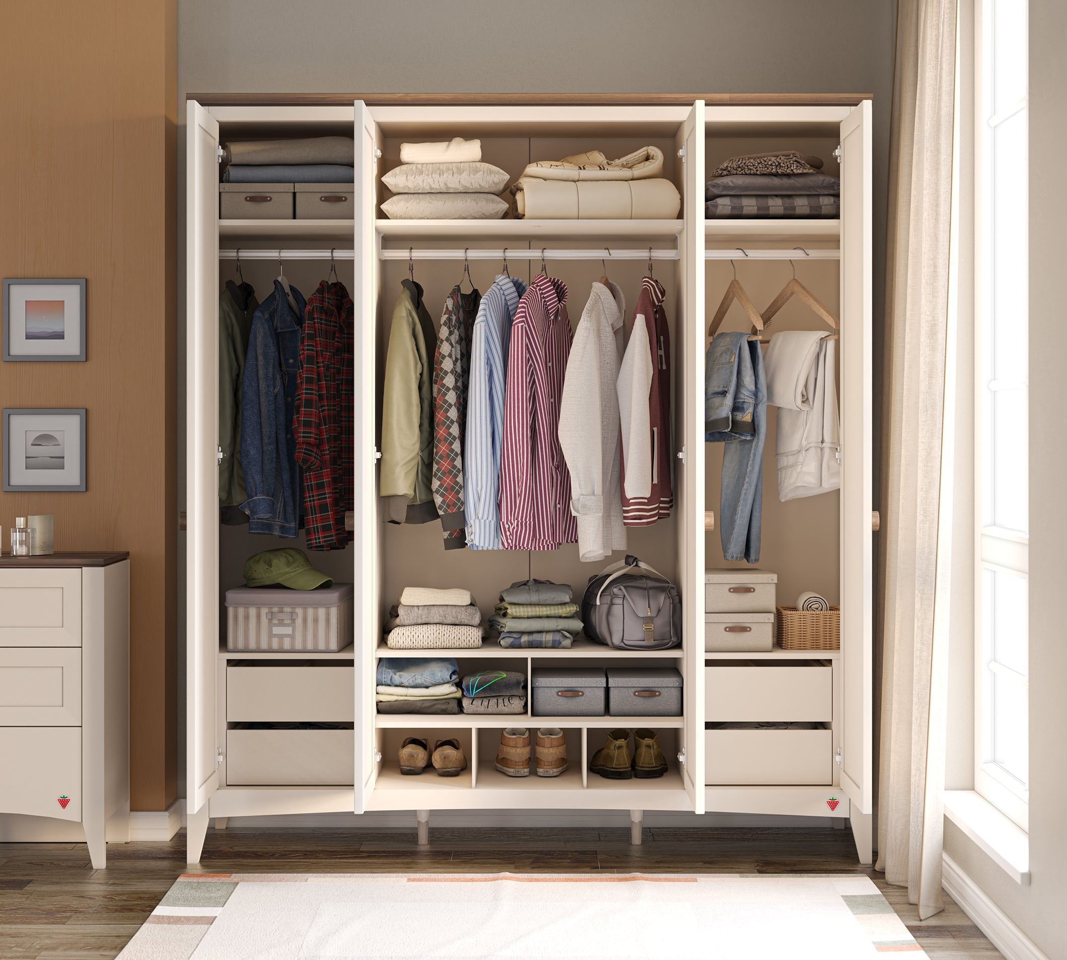 Cilek Lapel 4 DOORS Kleiderschrank – Bild 7
