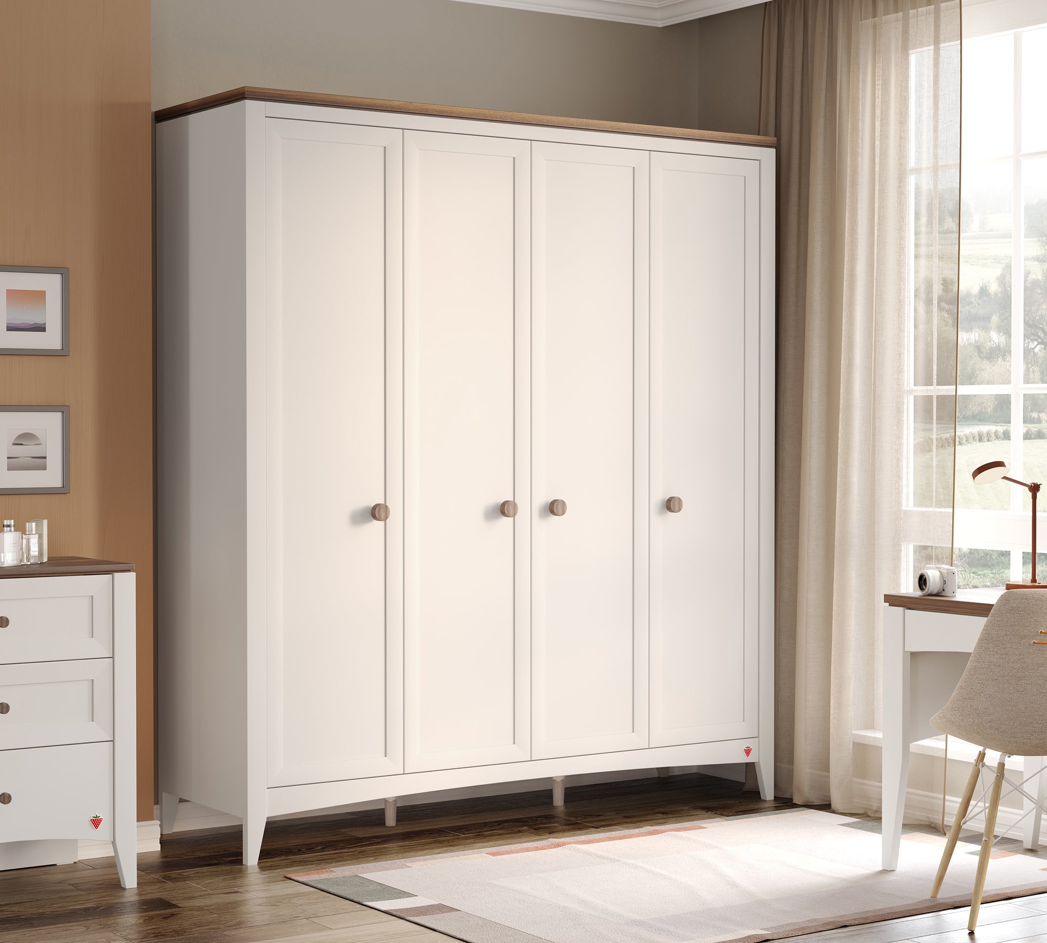 Cilek Lapel 4 DOORS Kleiderschrank – Bild 6