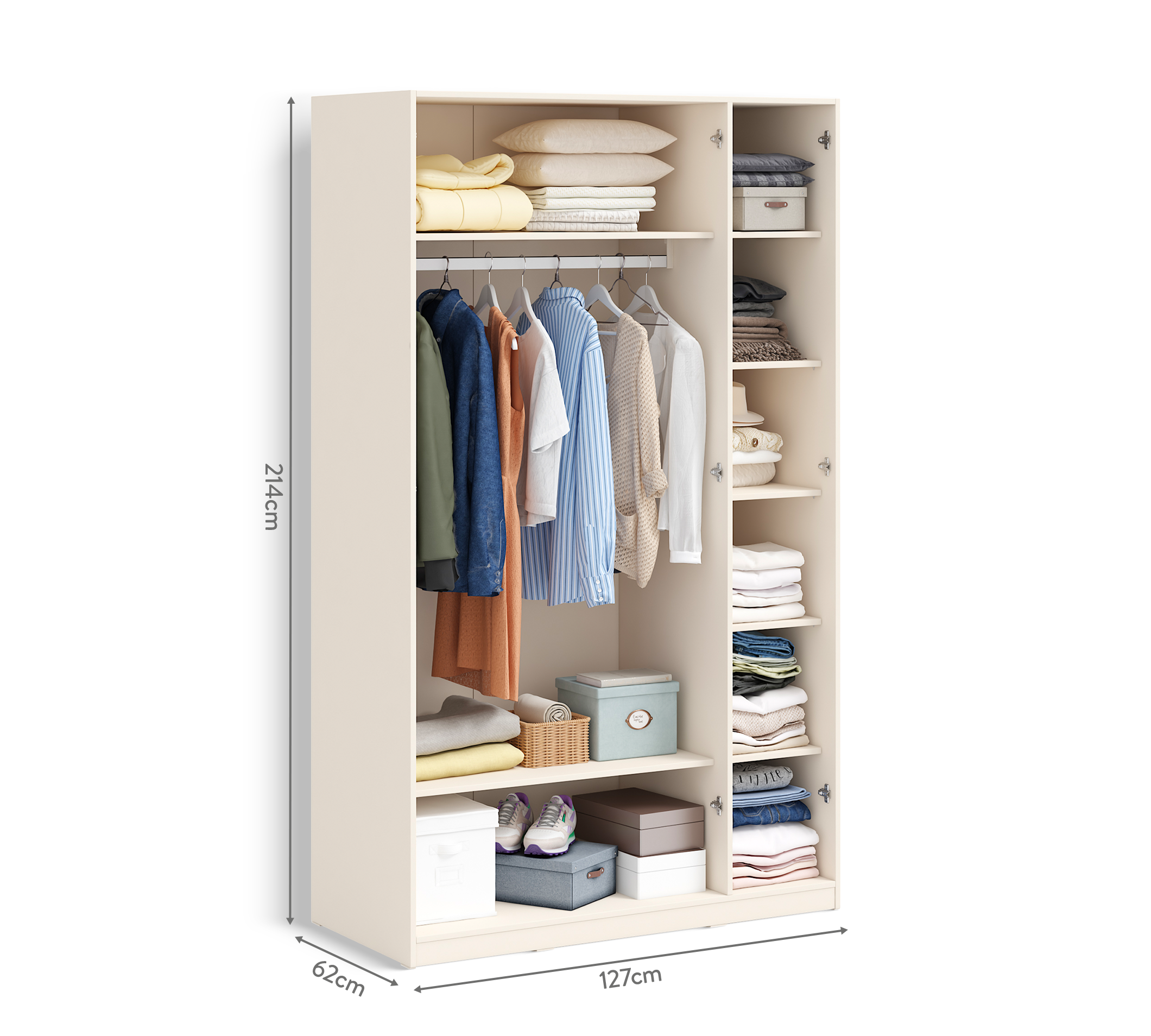 Cilek Varia Cream 3 DOORS LINE Kleiderschrank – Bild 8