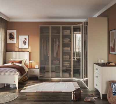 Cilek 1-türiger Kleiderschrank Creme (Glastür)
