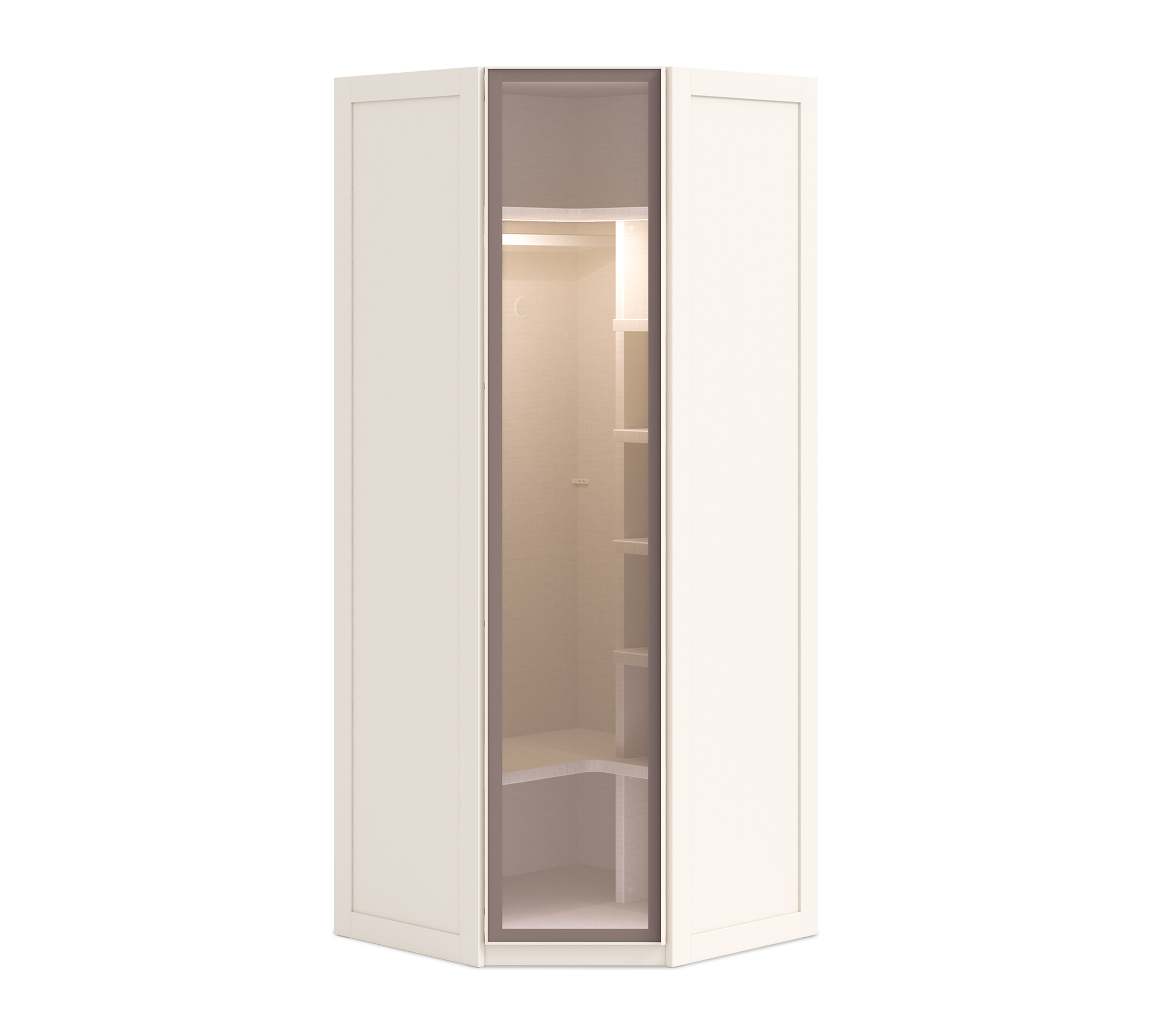 Cilek CORNER Tür Kleiderschrank CREAM (glass Tür) – Bild 6