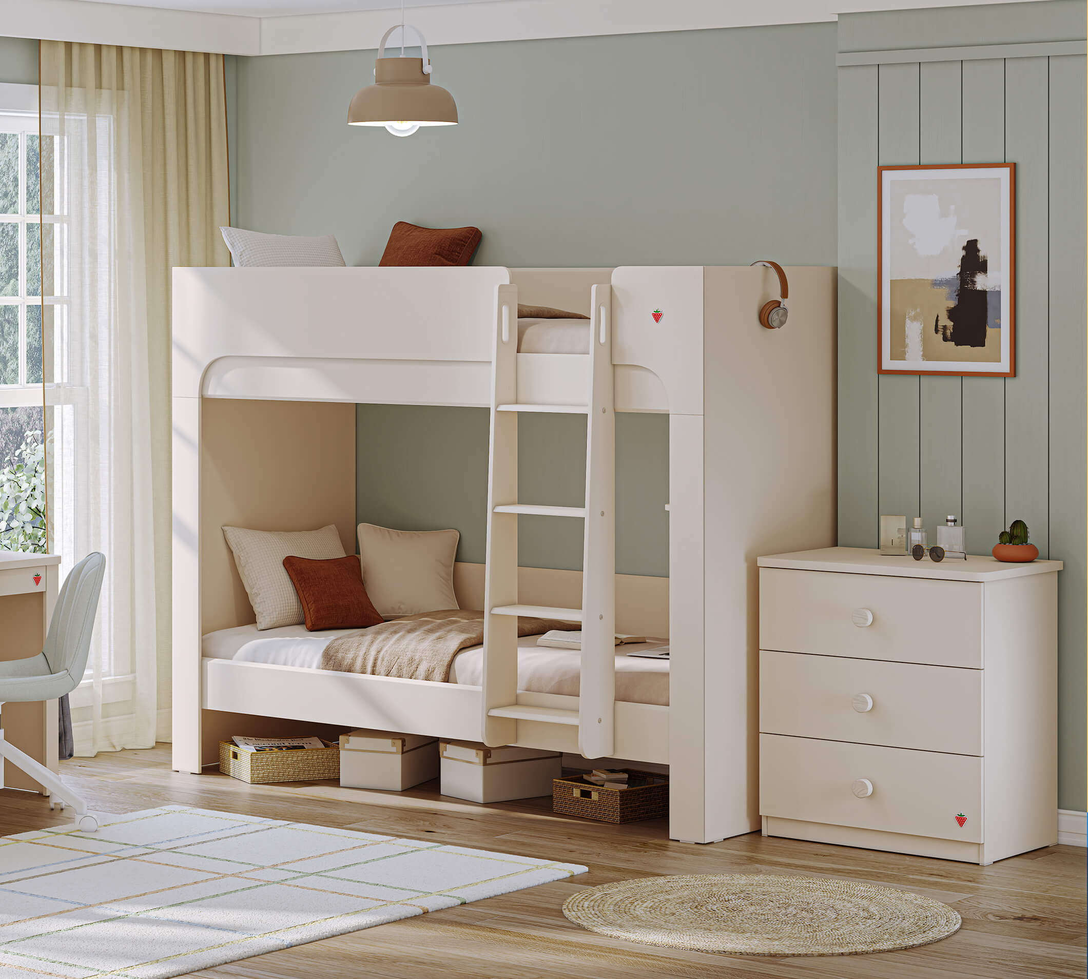 Cilek Varia Cream NEST Etagenbett CREAM (90X200 CM) – Bild 2