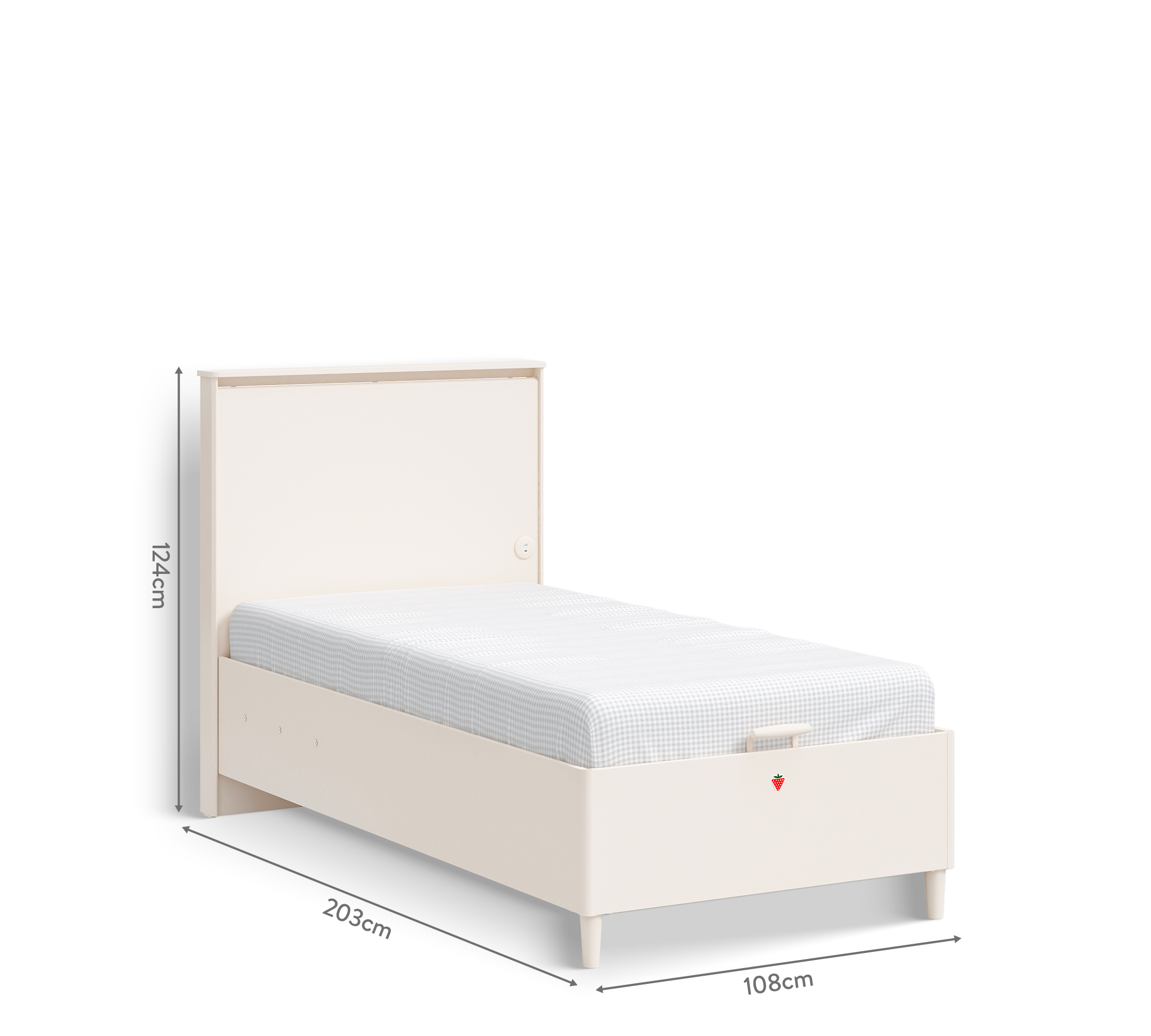 Cilek Varia Cream Stauraumbett mit flachem Kopfteil (100 × 200 cm) – Bild 11