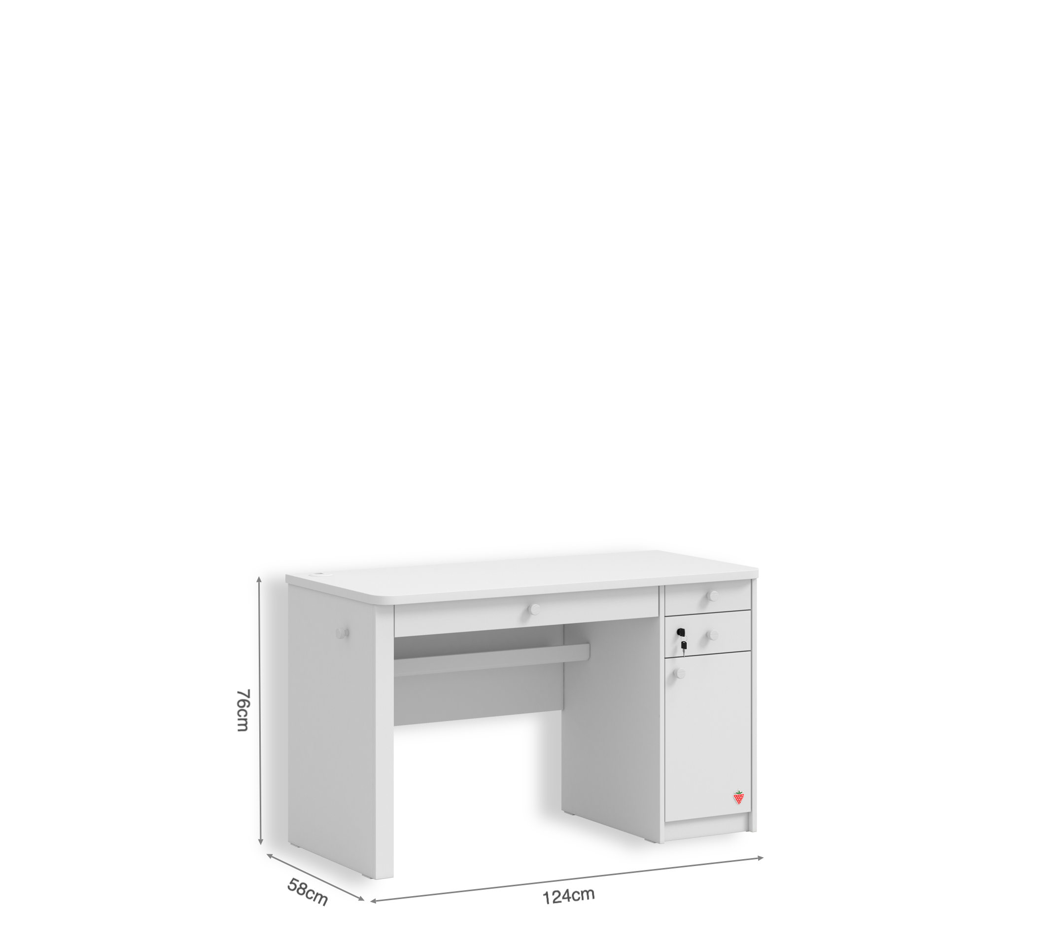 Cilek Varia White Varia Weiß WIDE STUDY Schreibtisch – Bild 4