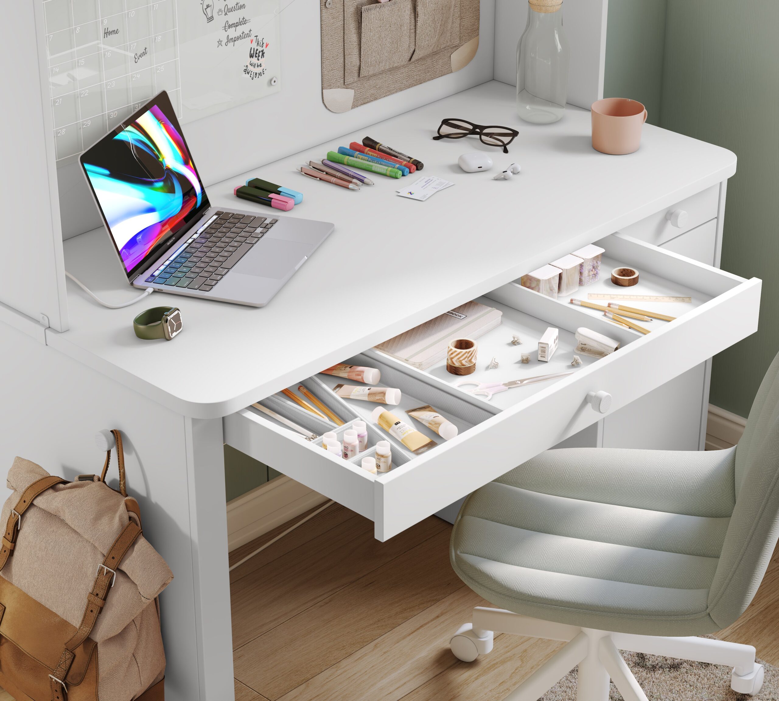 Cilek Varia White Varia Weiß WIDE STUDY Schreibtisch – Bild 7